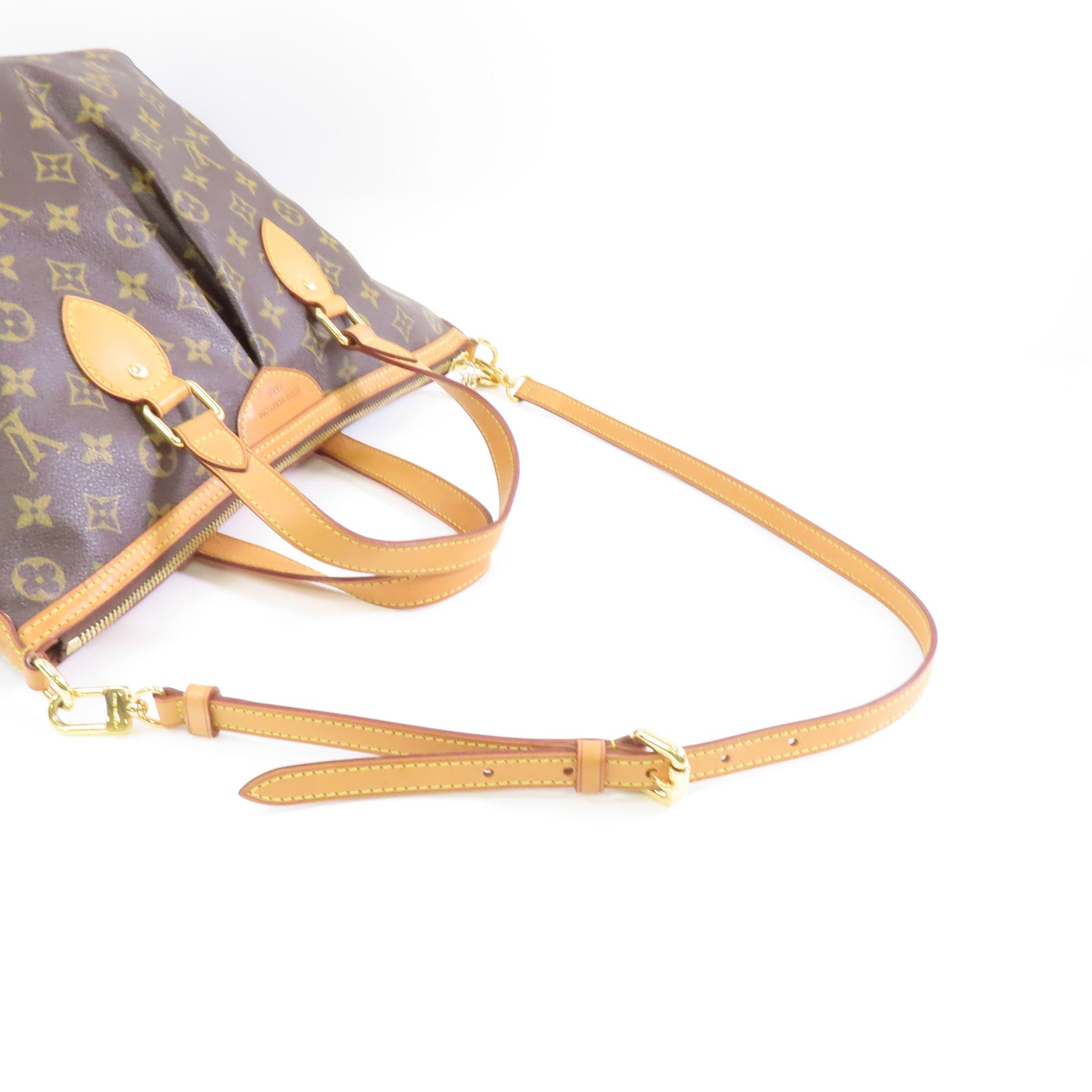 LOUIS VUITTON Monogram Palermo PM金扣手挽肩背兩用袋啡色