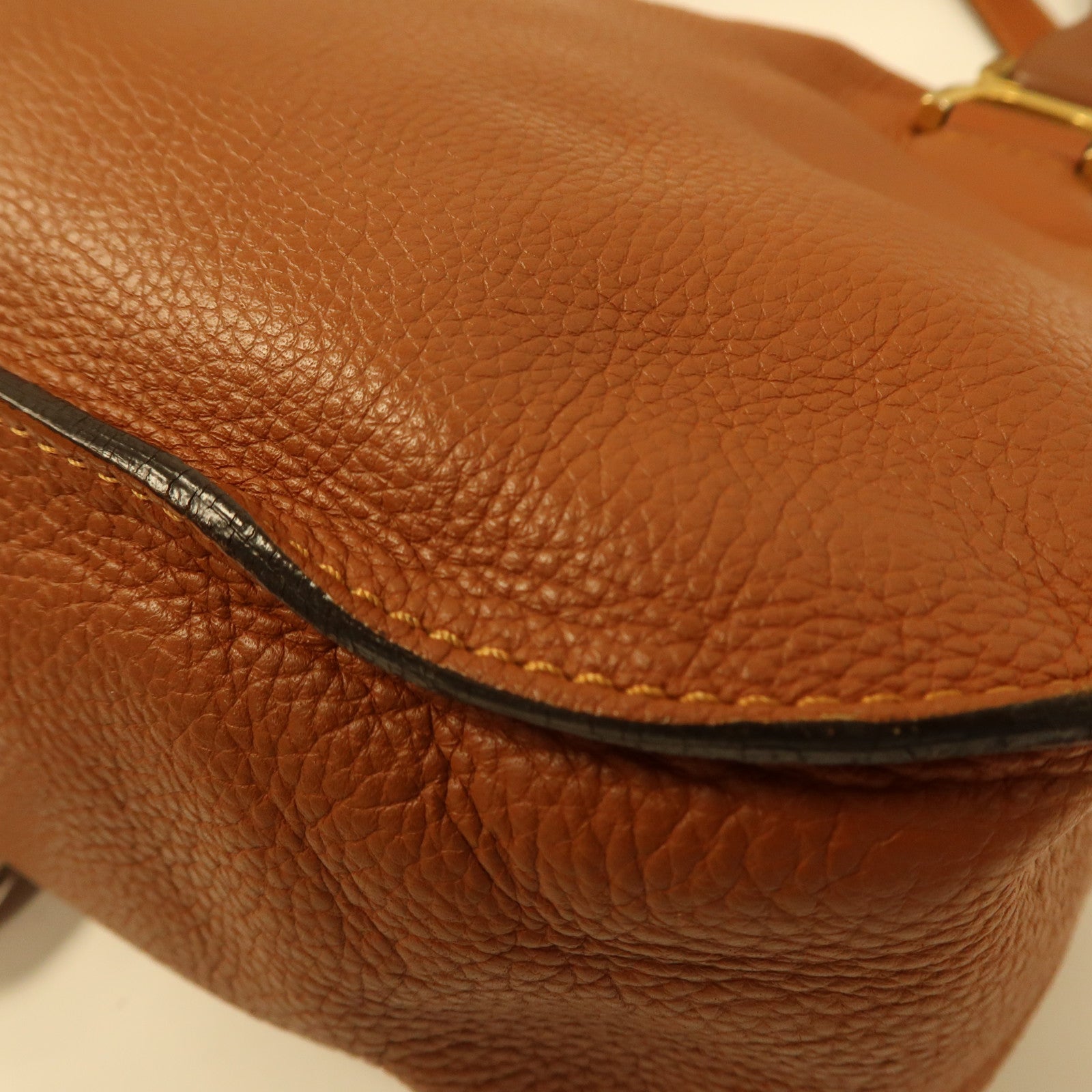 Chloe 牛皮皮革Shoulder Bag金扣肩背袋啡色