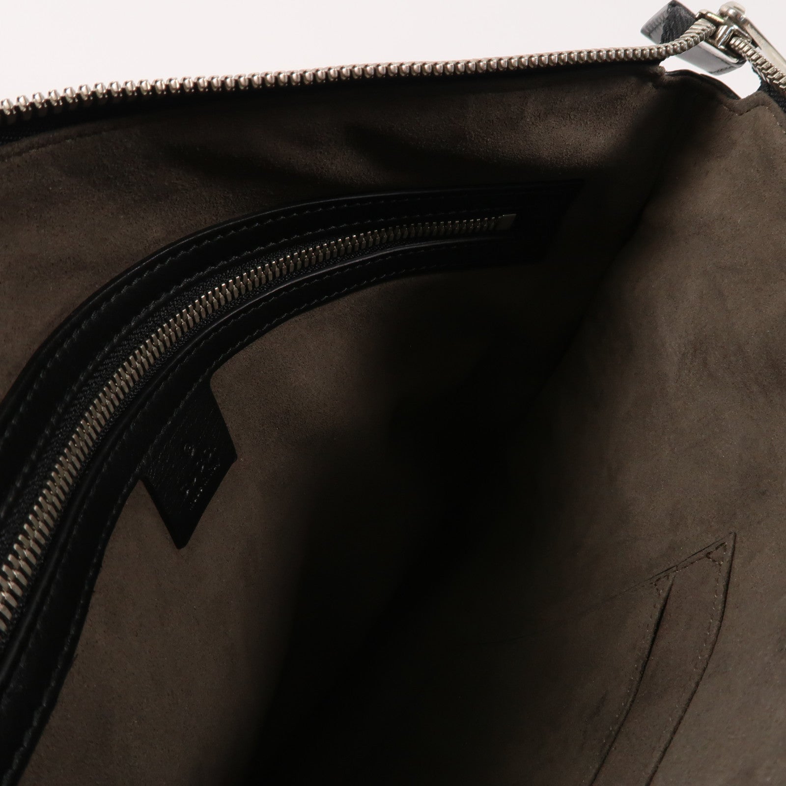 GUCCI 【激減優惠】牛皮皮革Guccissima Clutch Second Bag銀扣手拿包黑色