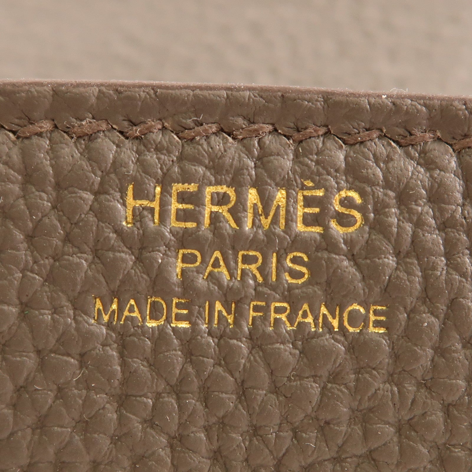 HERMES Togo皮革Birkin 25金扣手挽袋Gris Etain
