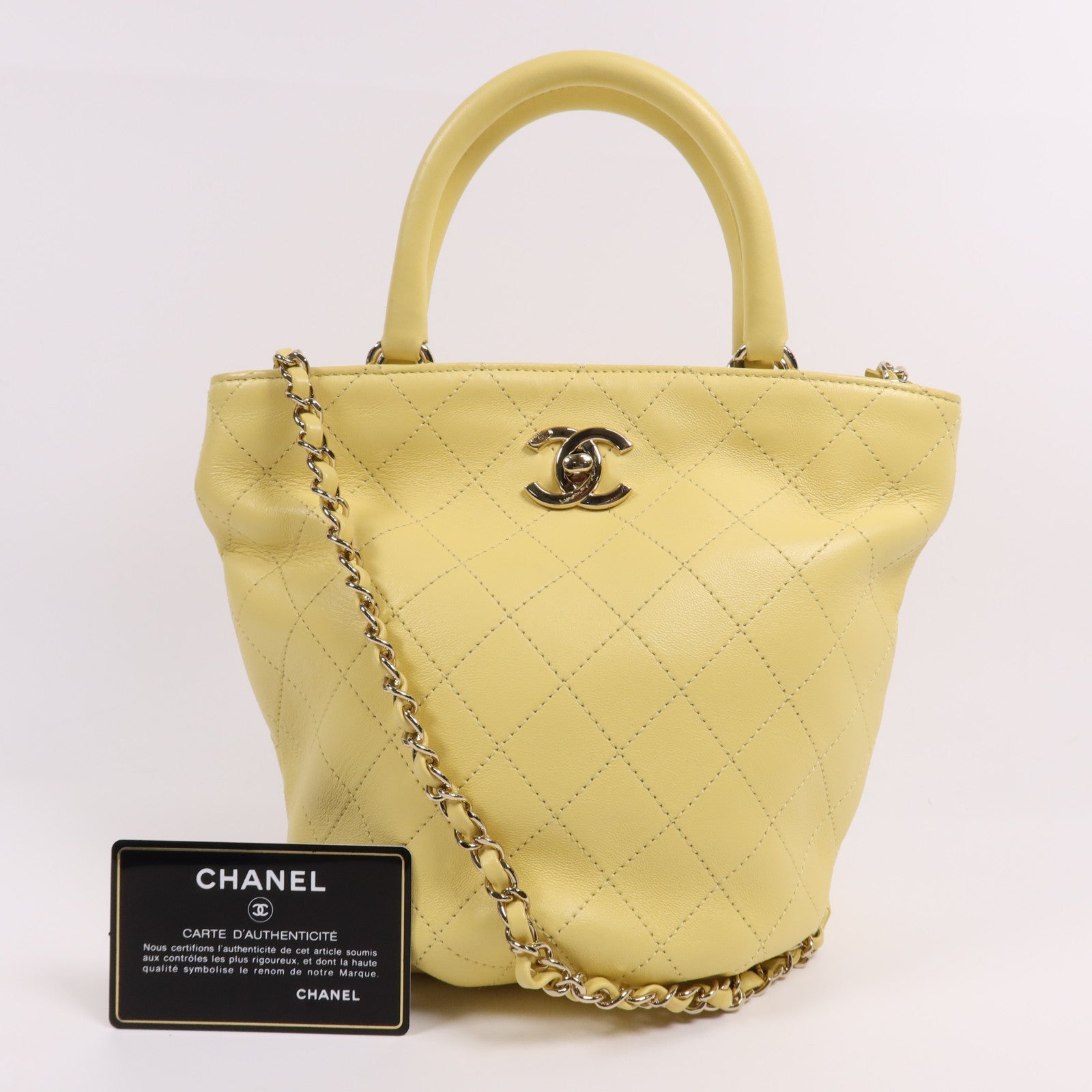 CHANEL 【激減優惠】牛皮皮革2 Way Shoulder Bag金扣手挽肩背兩用袋