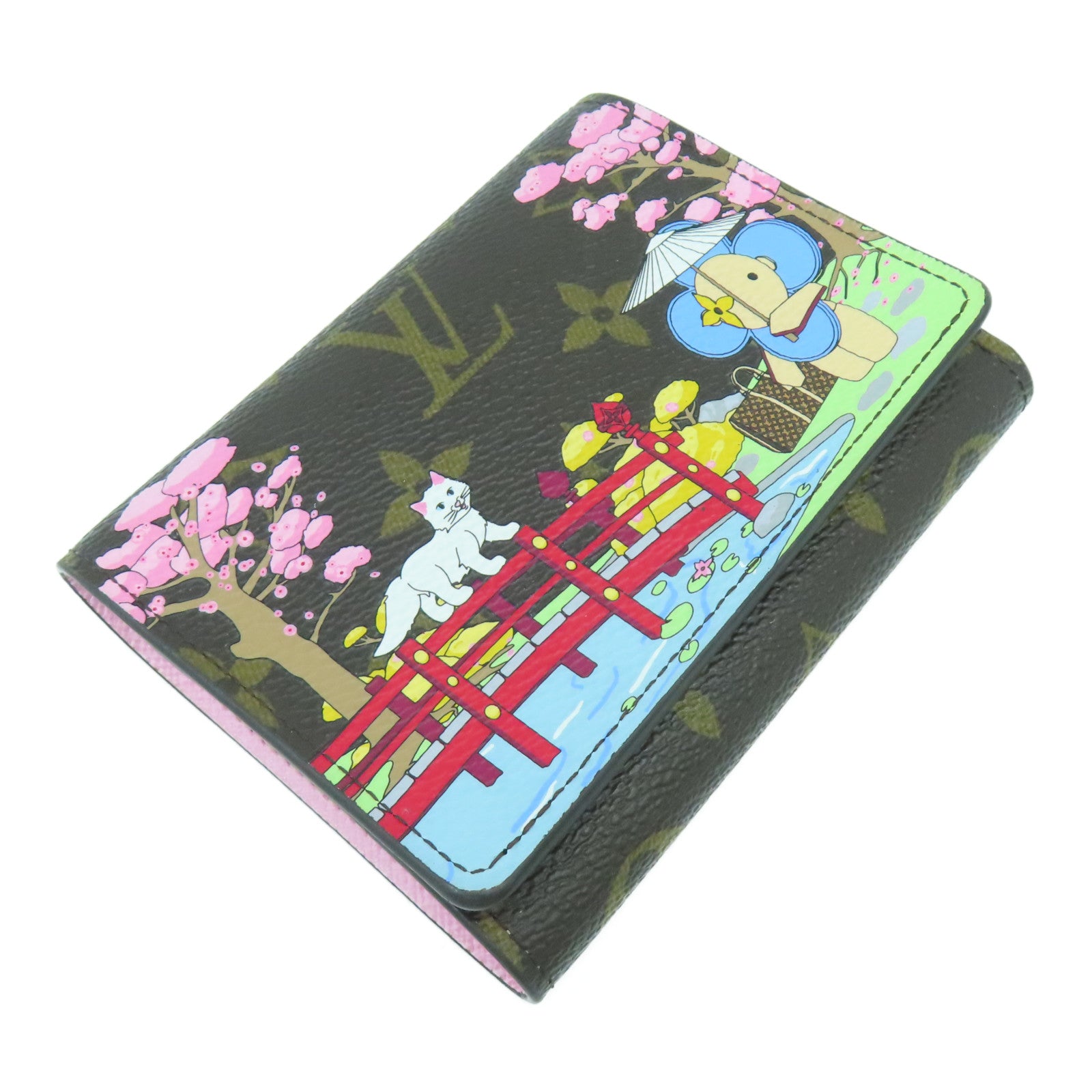 LOUIS VUITTON 【激減優惠】Monogram Wallet金扣錢包啡色/粉紅色