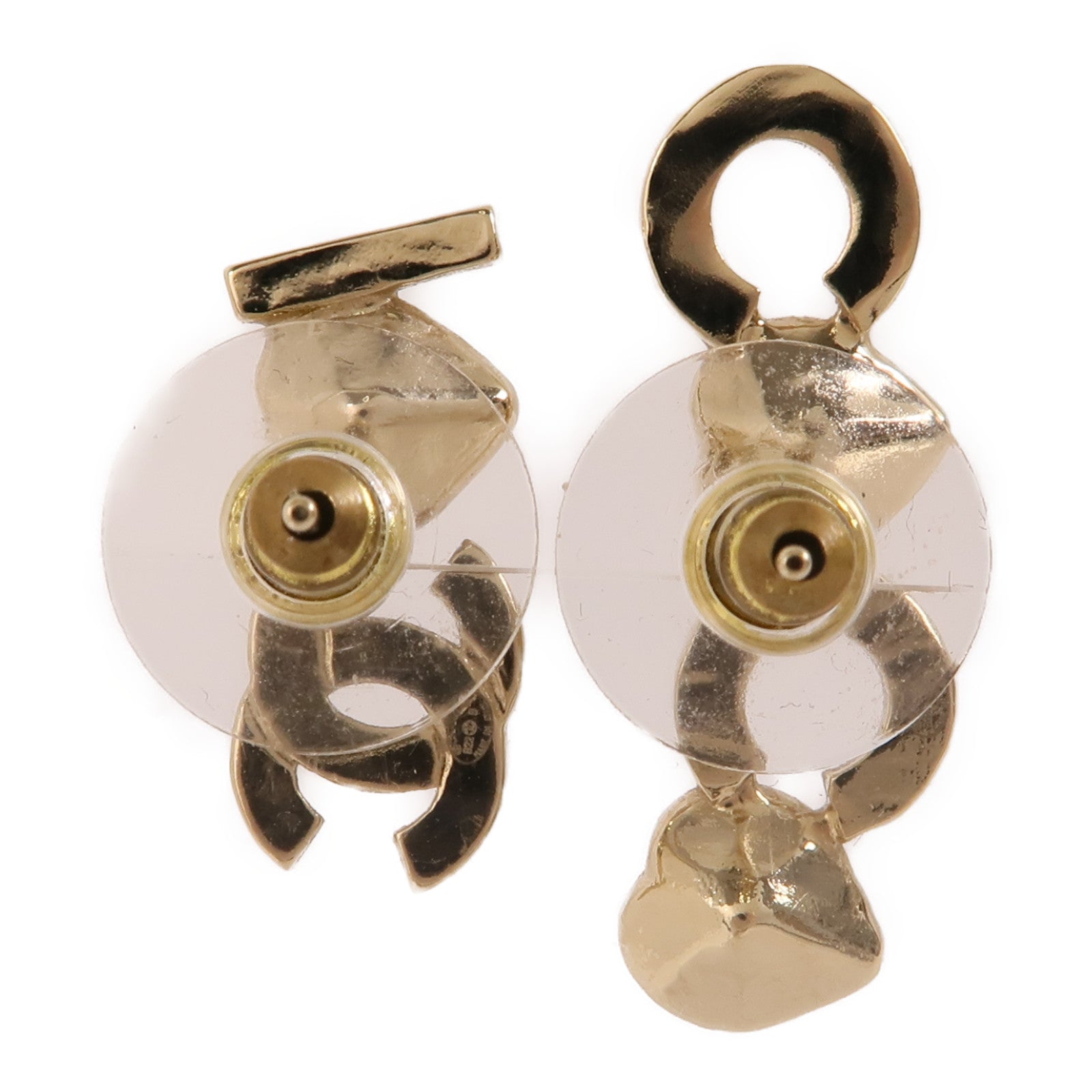 CHANEL PVC/金屬Earrings耳環金色/透明/粉紅色