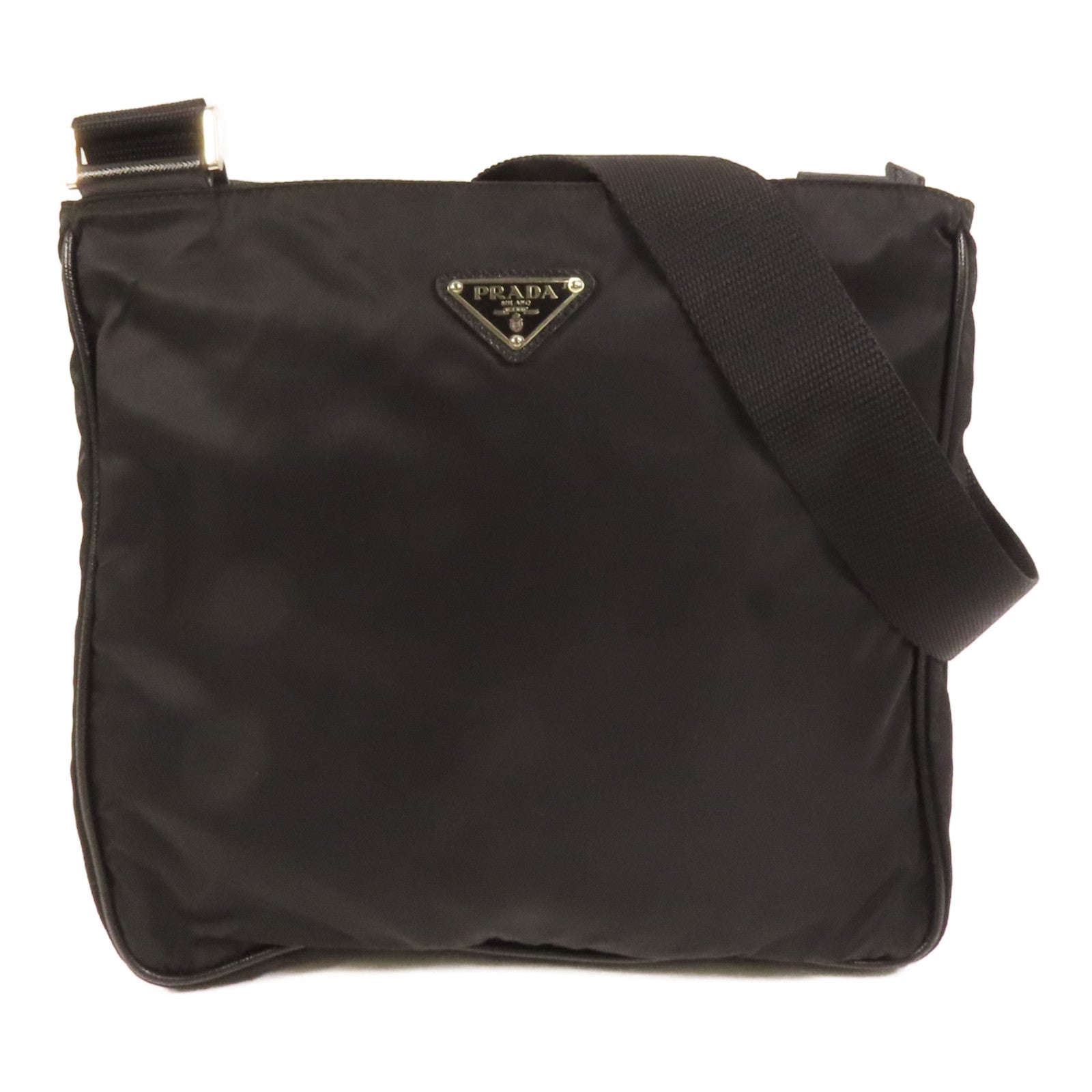 PRADA 尼龍Shoulder Bsg銀扣肩背袋