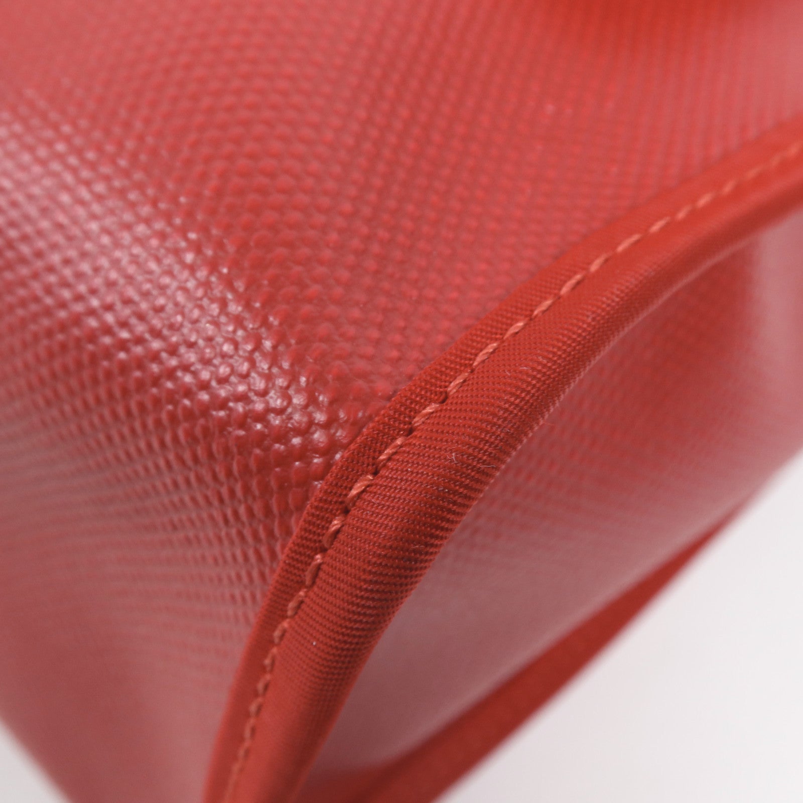 HERMES 塗層帆布Herbag PM銀扣手挽肩背兩用袋Rouge Casaque