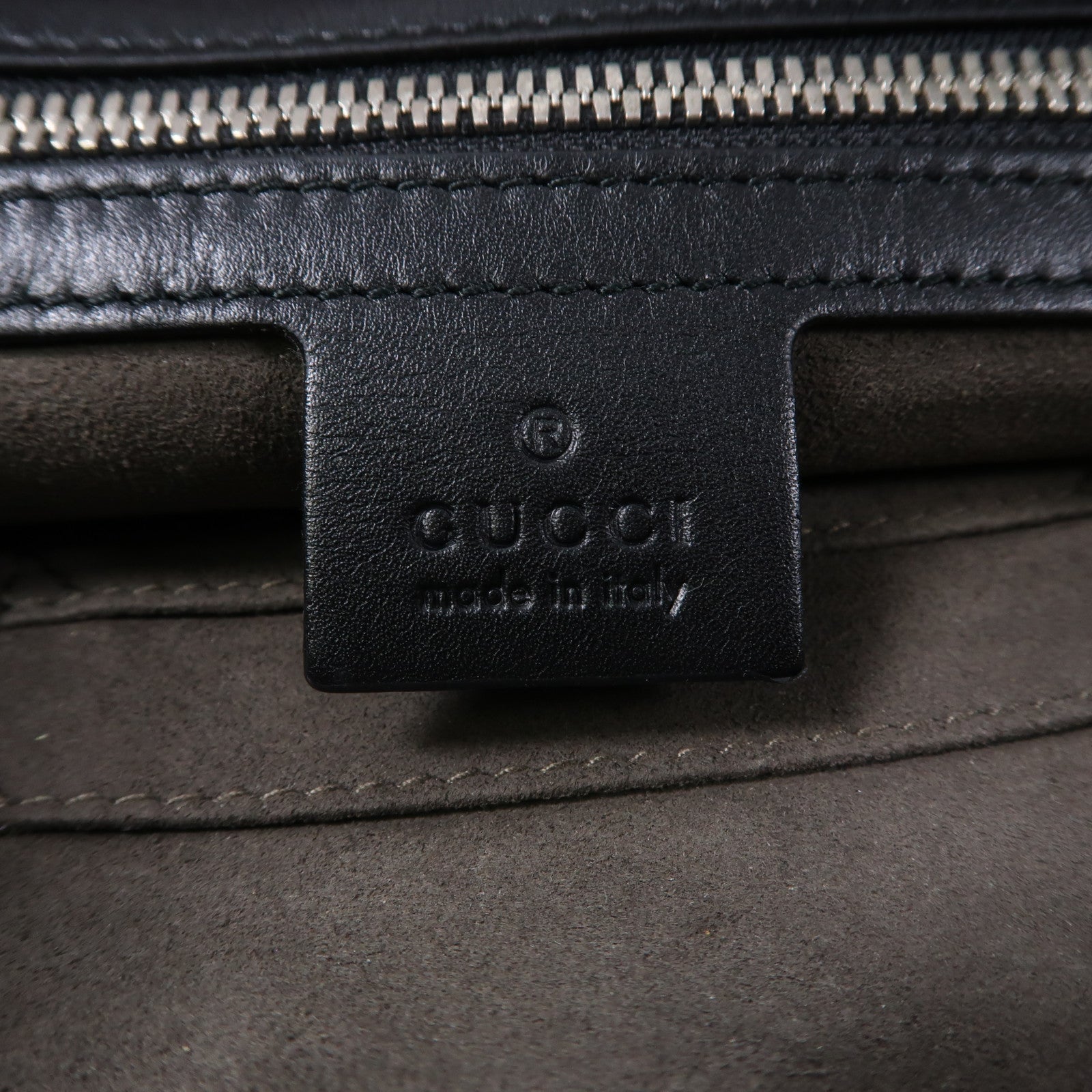 GUCCI 【激減優惠】牛皮皮革Guccissima Clutch Second Bag銀扣手拿包黑色
