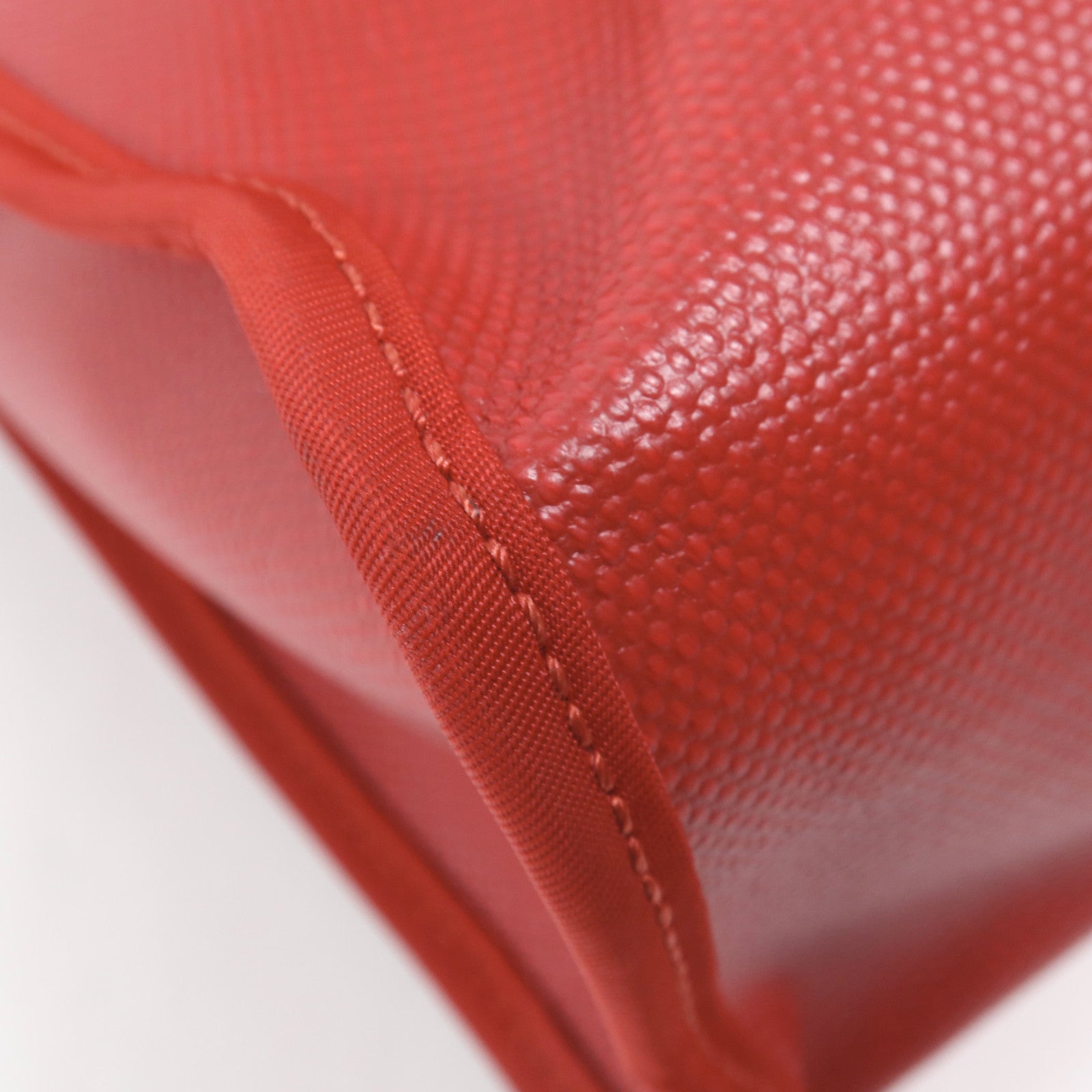 HERMES 塗層帆布Herbag PM銀扣手挽肩背兩用袋Rouge Casaque