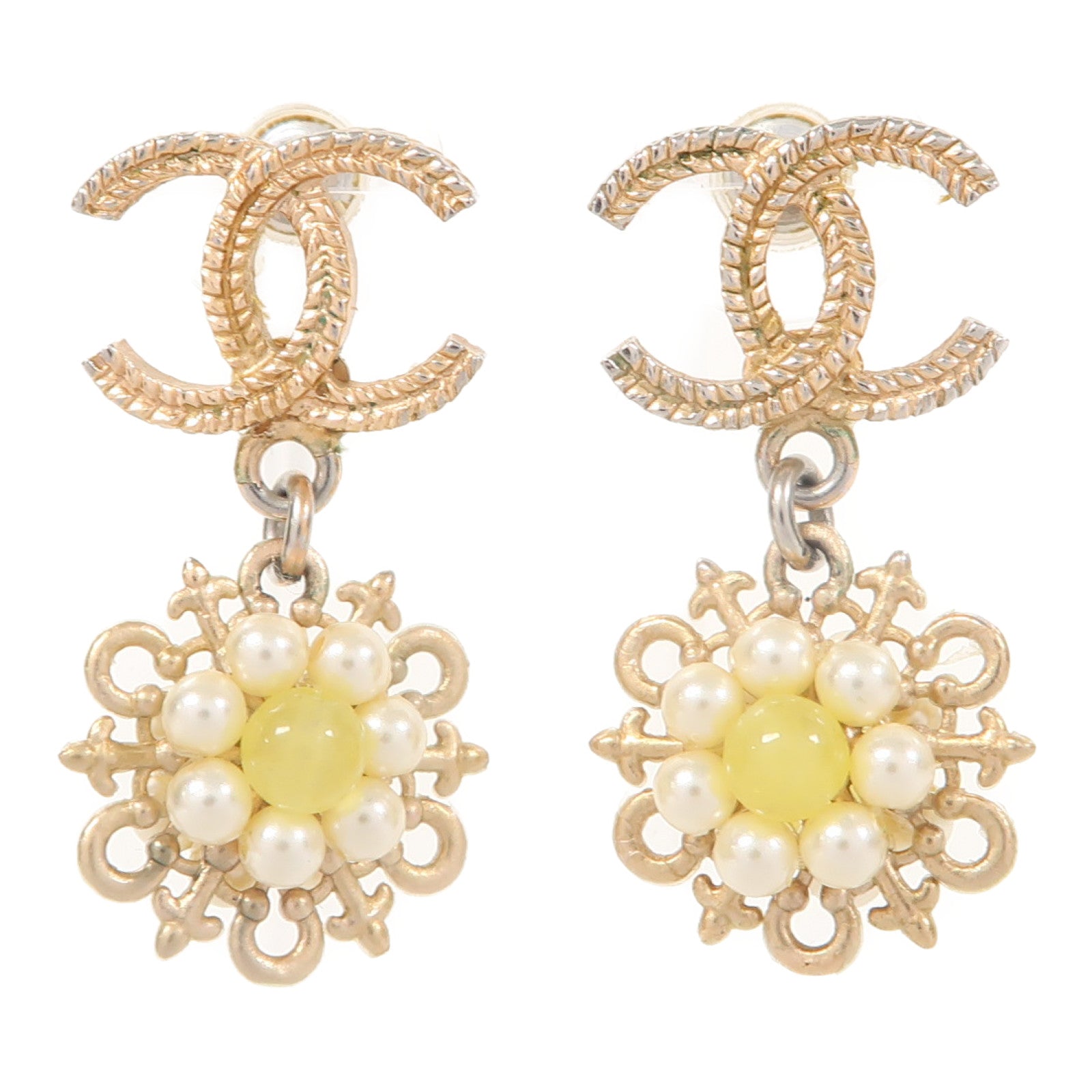 CHANEL 金屬Earrings耳環金色