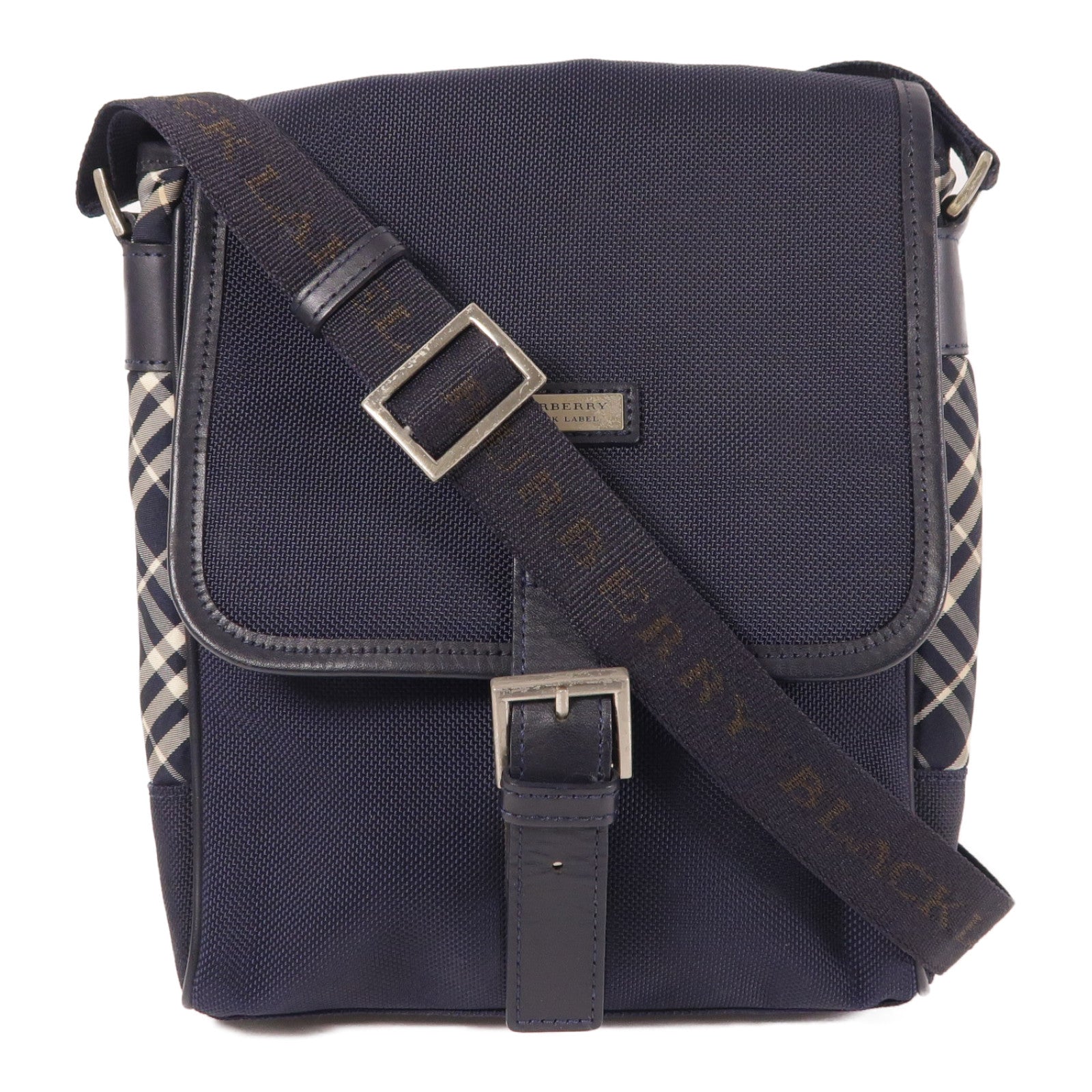 BURBERRY 尼龍Shoulder Bag銀扣肩背袋