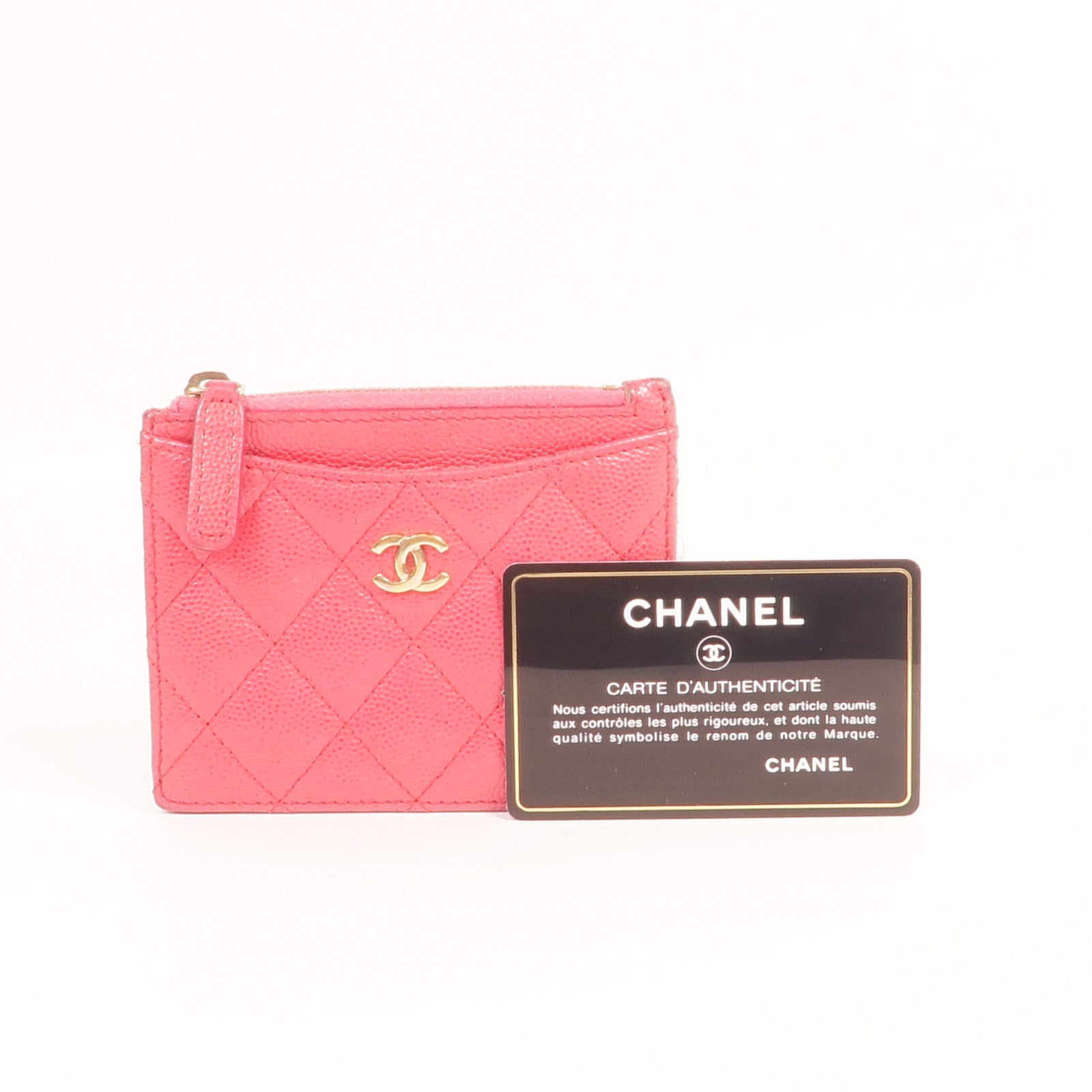 CHANEL 牛皮皮革Card Case金扣卡片套