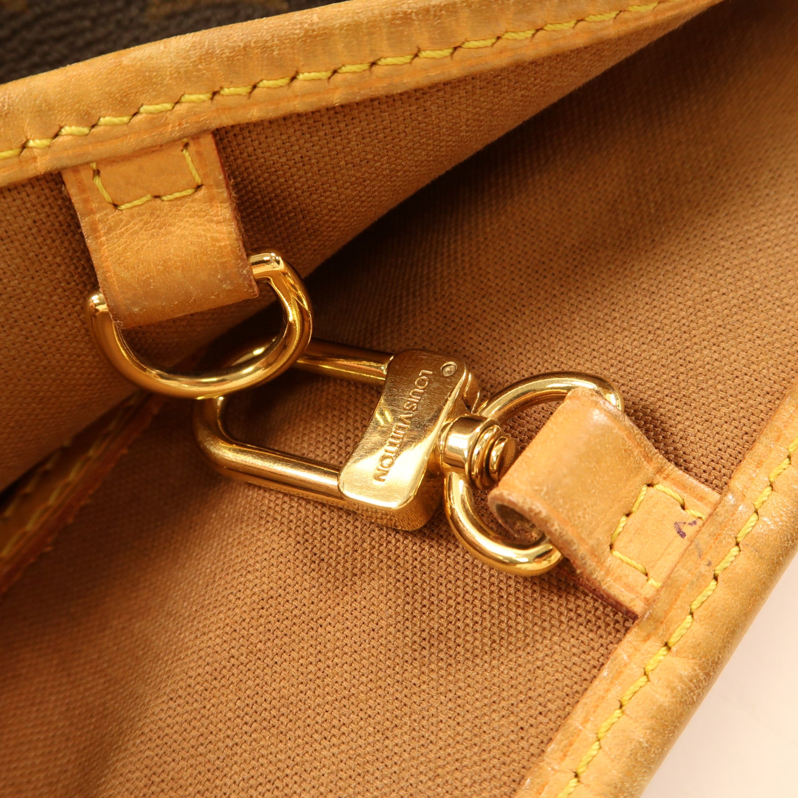 LOUIS VUITTON Monogram Batignolles Horizontal金扣肩背袋棕色