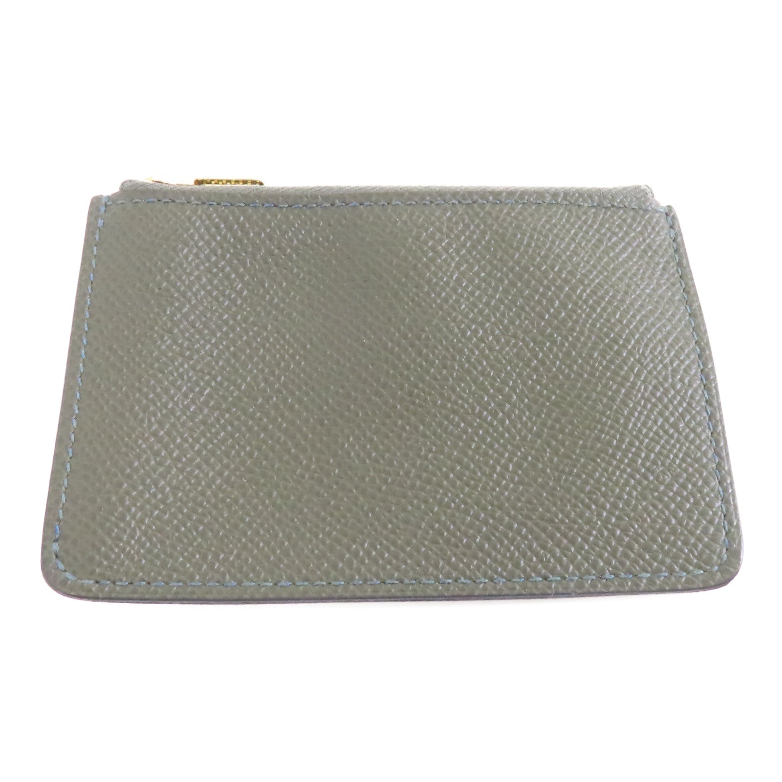 HERMES Epsom皮革Constance Slim錢包Vert Gris/深綠色