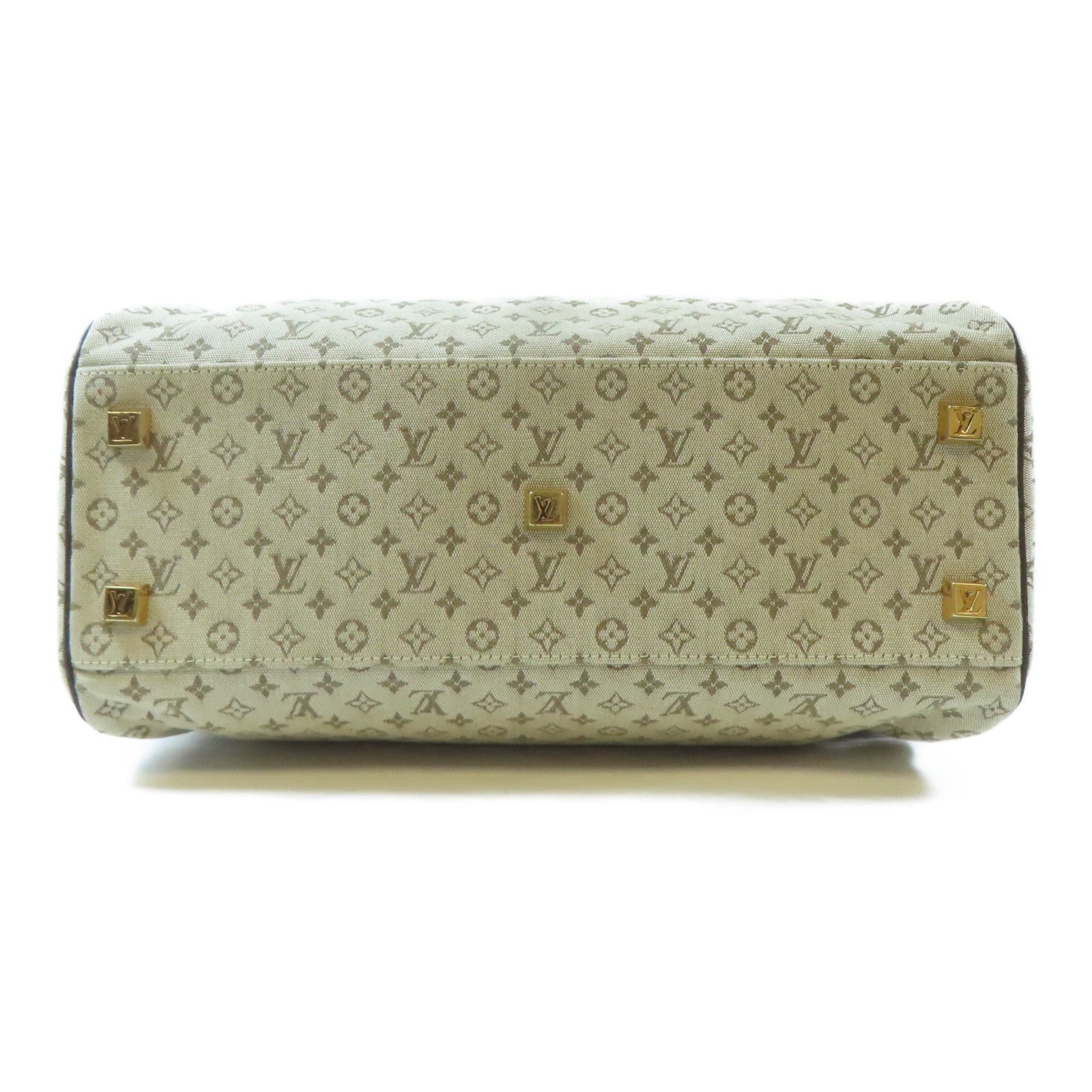 LOUIS VUITTON Monogram Mini Josephine GM金扣手挽袋綠色/啡色