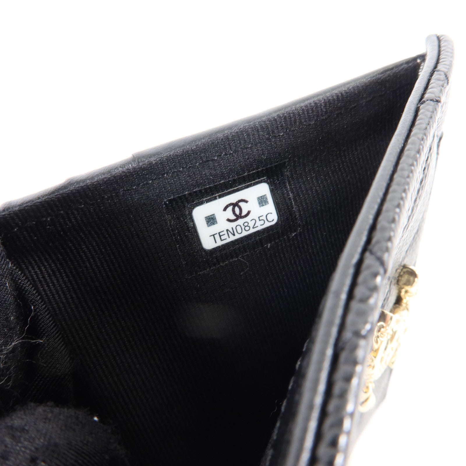 CHANEL 牛皮皮革Bifold Wallet金扣錢包