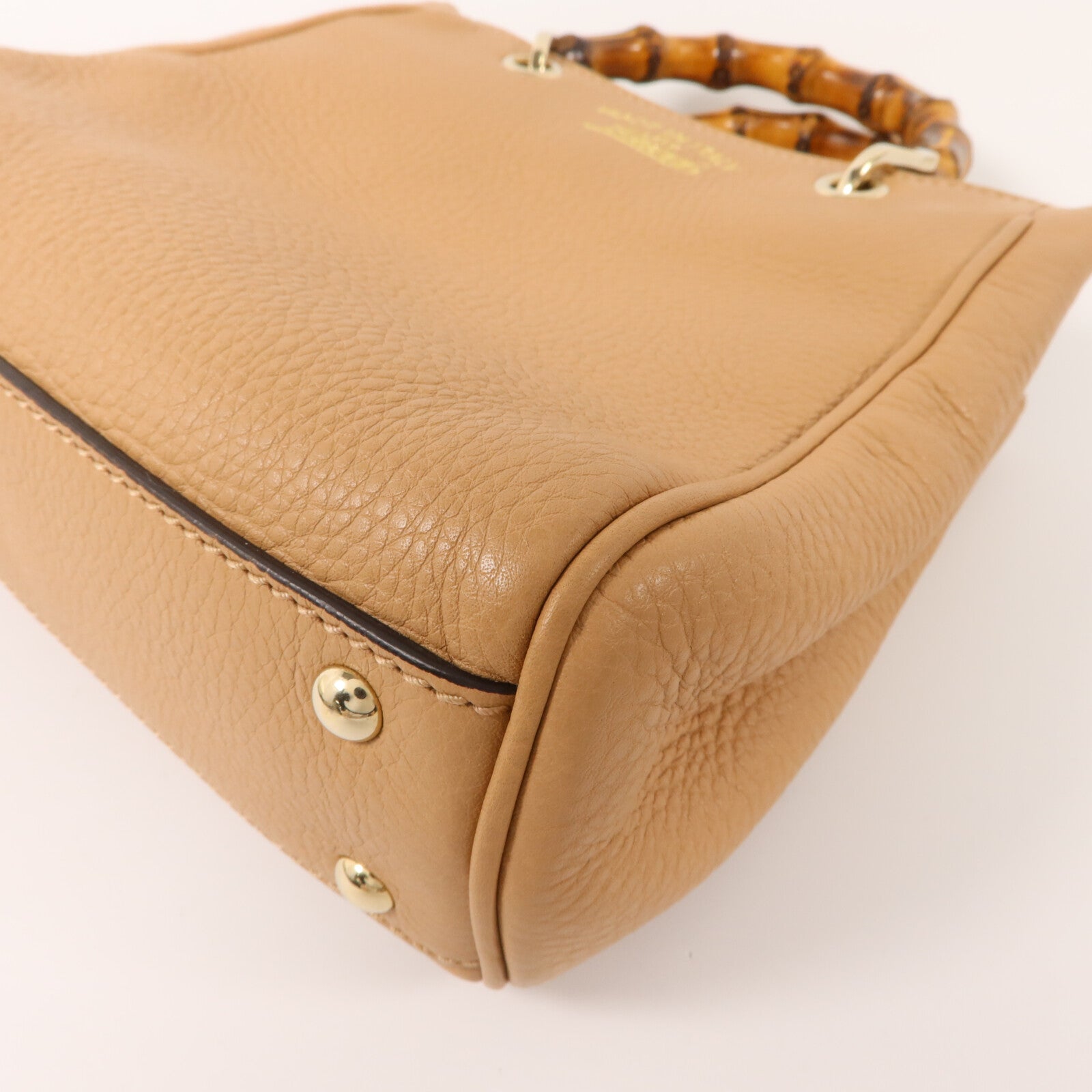 GUCCI 牛皮皮革Bamboo 2 Way Shoulder手挽肩背兩用袋