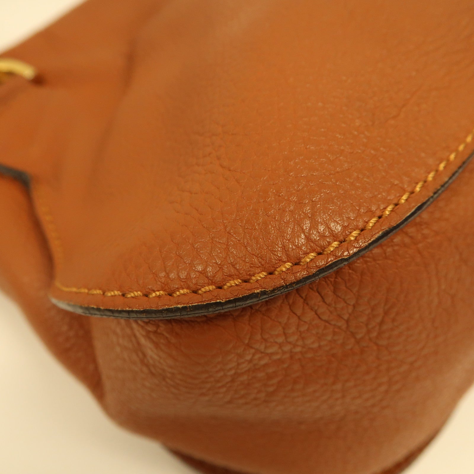 Chloe 牛皮皮革Shoulder Bag金扣肩背袋啡色