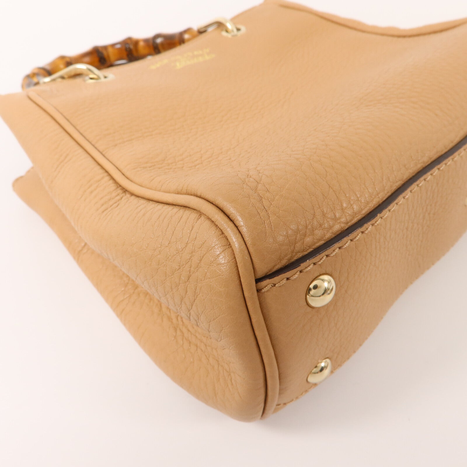 GUCCI 牛皮皮革Bamboo 2 Way Shoulder手挽肩背兩用袋