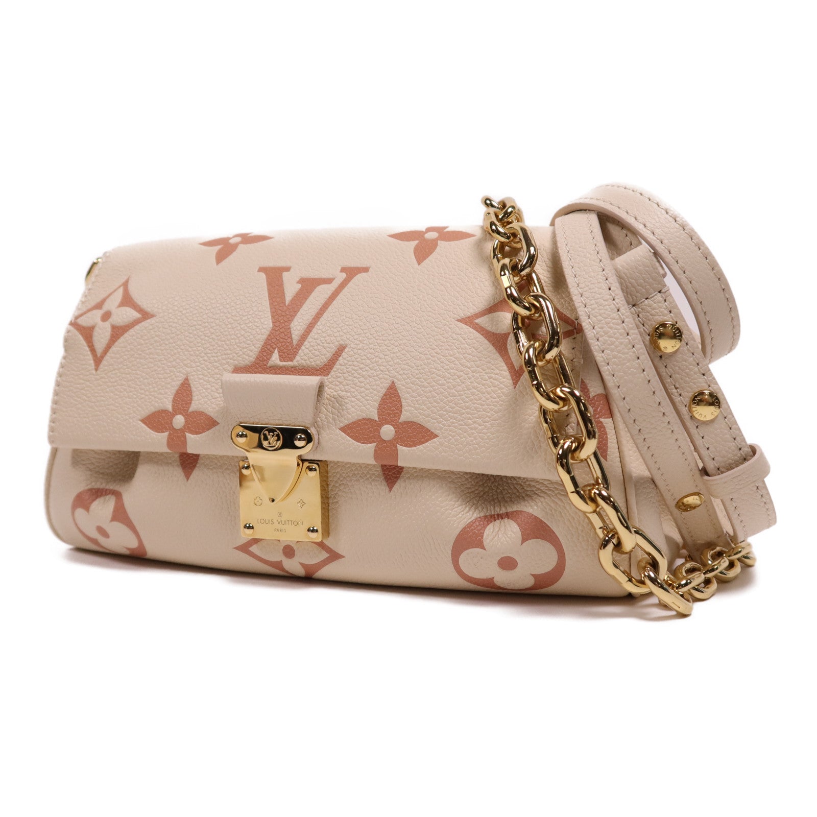 LOUIS VUITTON Monogram Emprenite Favorite金扣鏈帶肩背袋