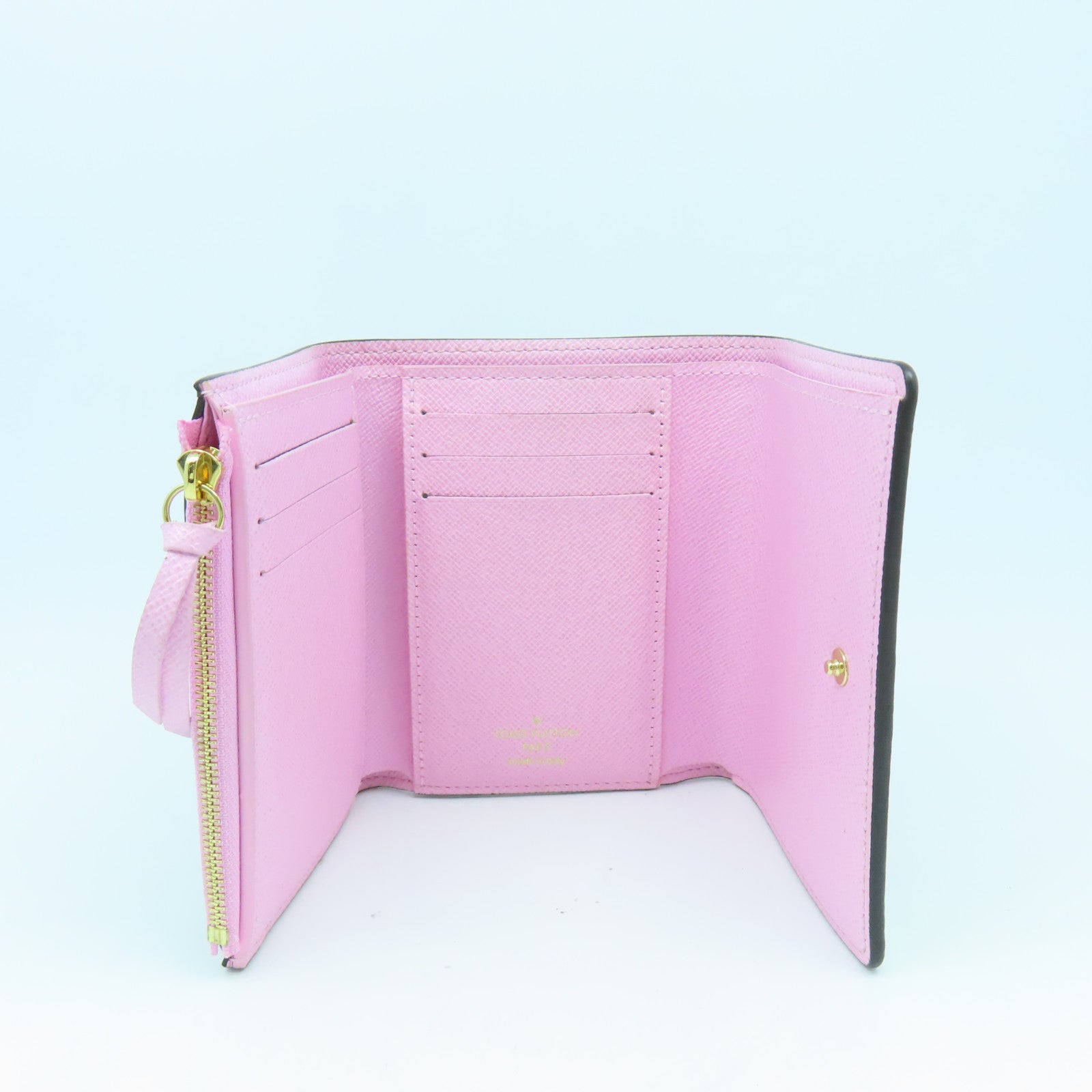LOUIS VUITTON 【激減優惠】Monogram Wallet金扣錢包啡色/粉紅色
