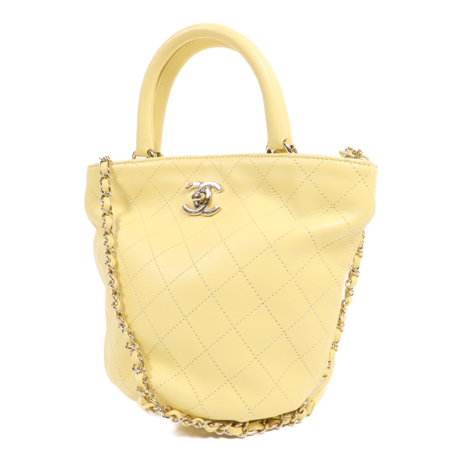 CHANEL 牛皮皮革2 Way Shoulder Bag金扣手挽肩背兩用袋