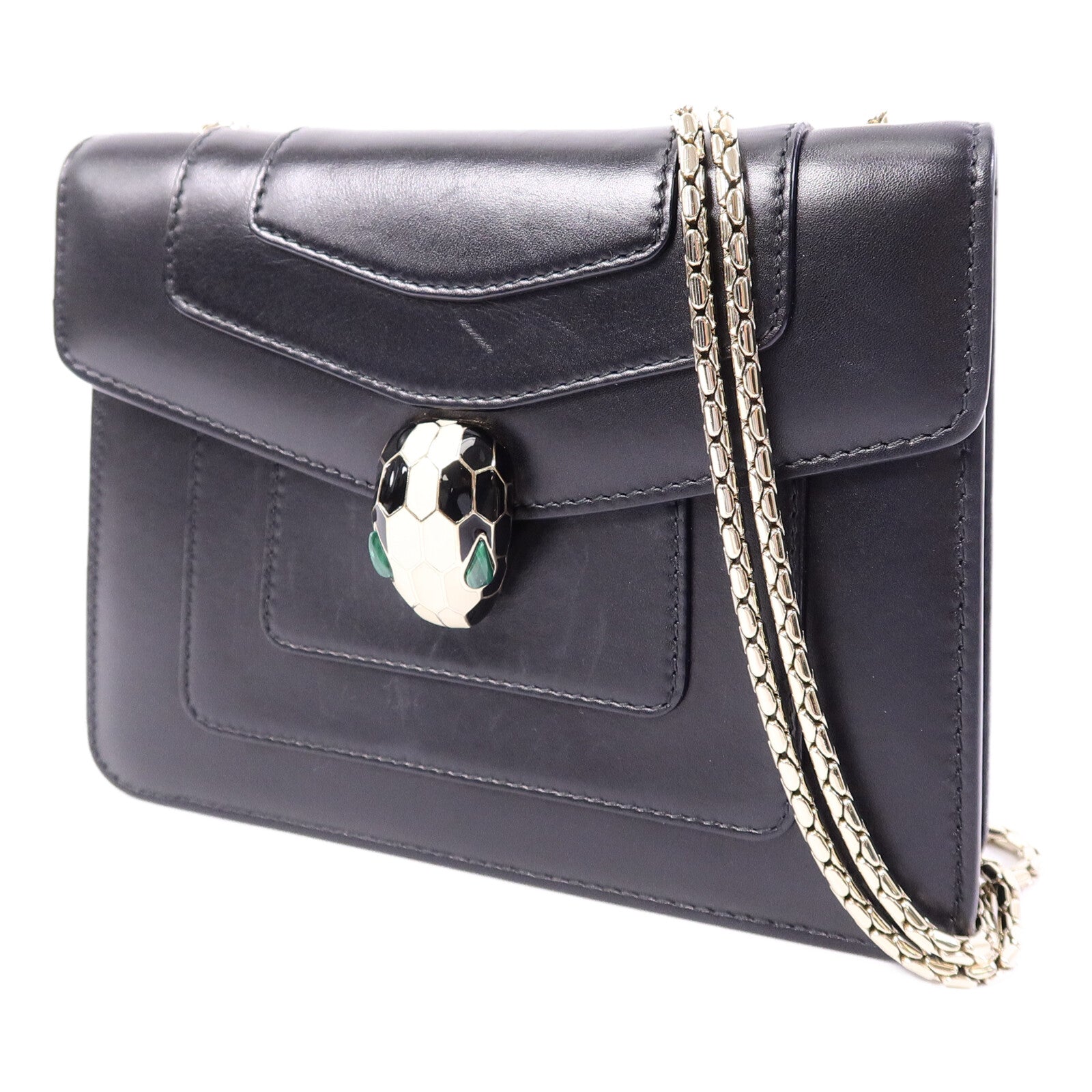 BVLGARI 牛皮皮革Serpenti Forever Small鏈帶肩背袋