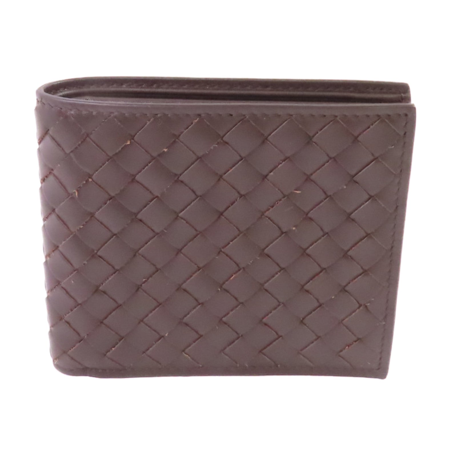 BOTTEGA VENETA 織紋皮革Short Wallet短錢包啡色