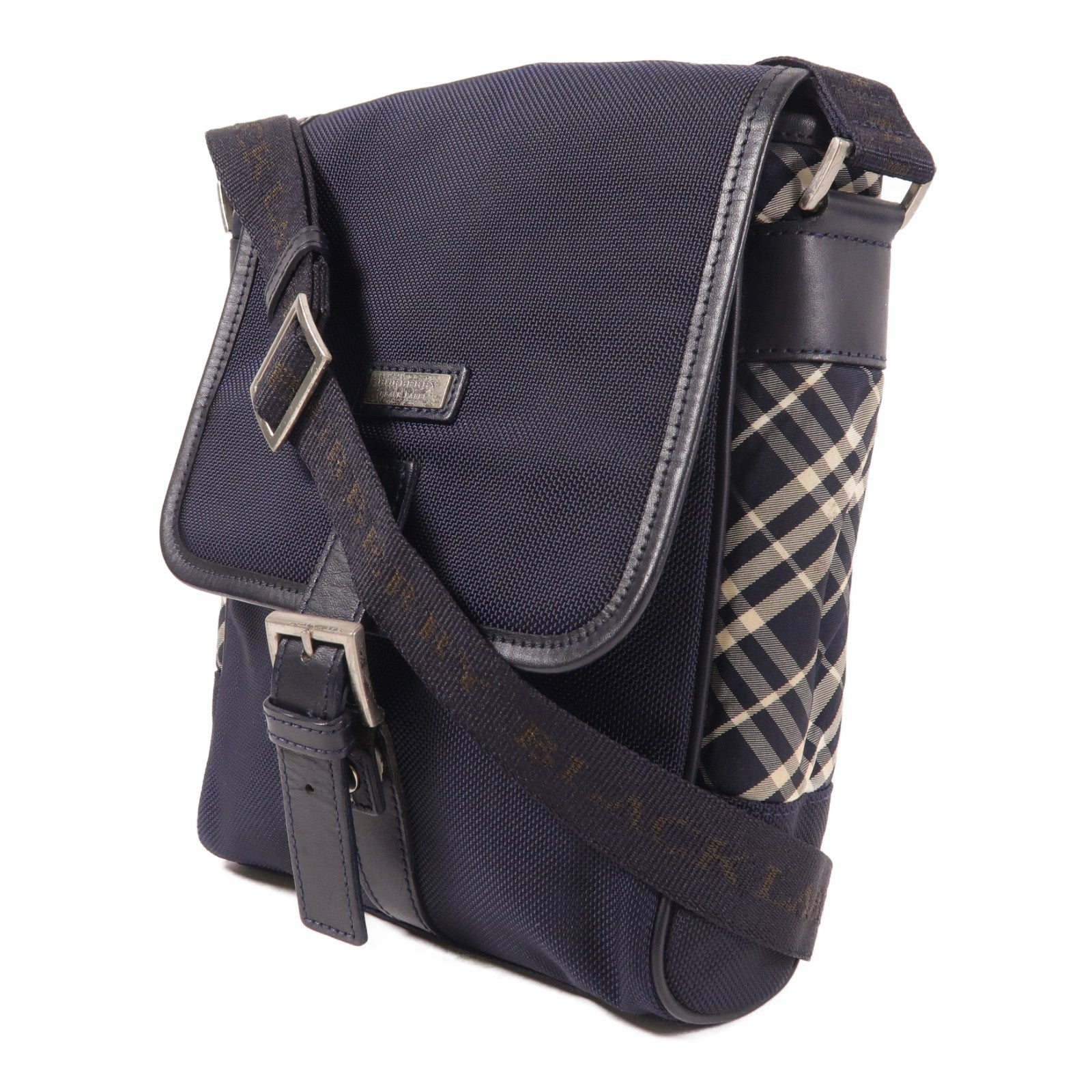 BURBERRY 尼龍Shoulder Bag銀扣肩背袋