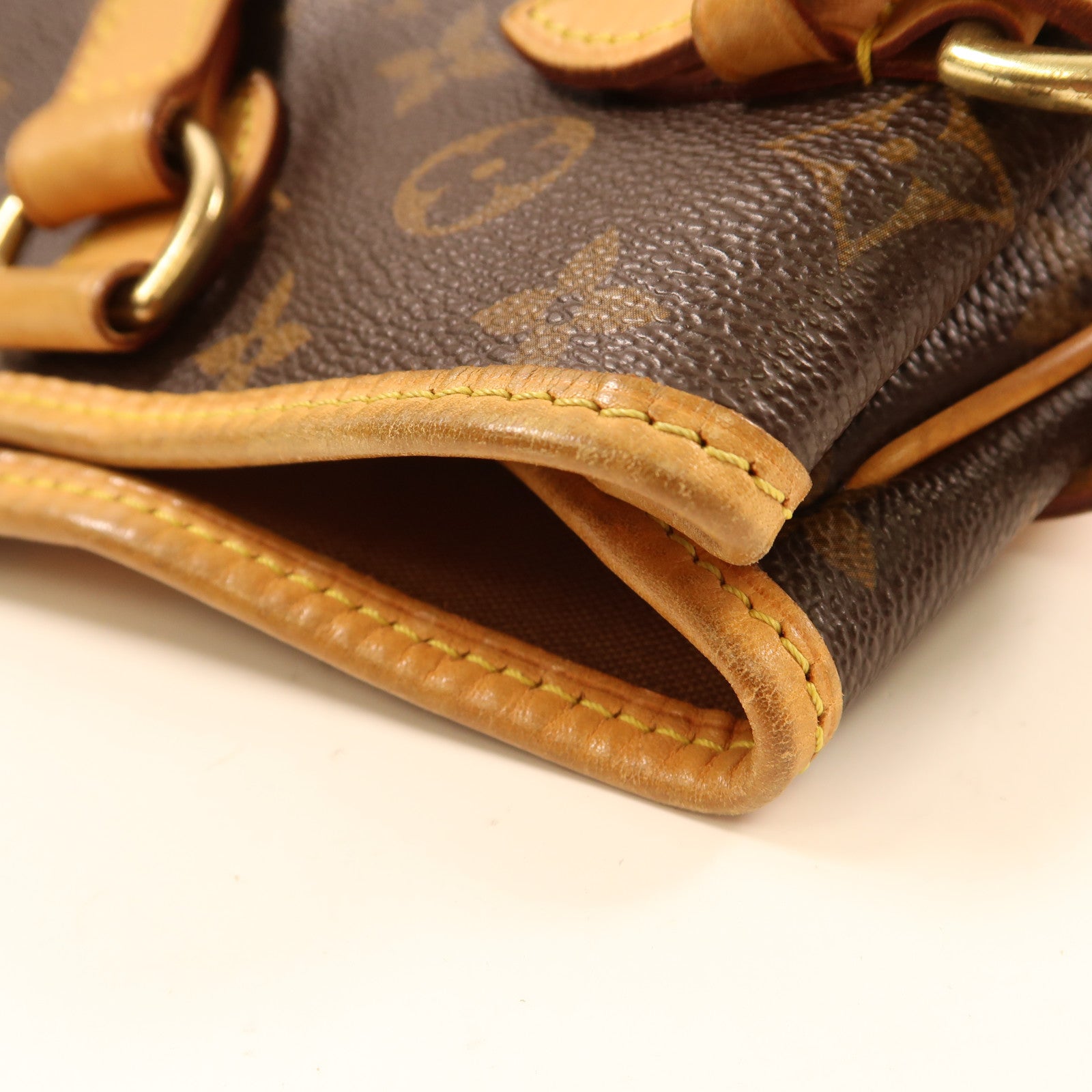 LOUIS VUITTON Monogram Batignolles Horizontal金扣肩背袋棕色