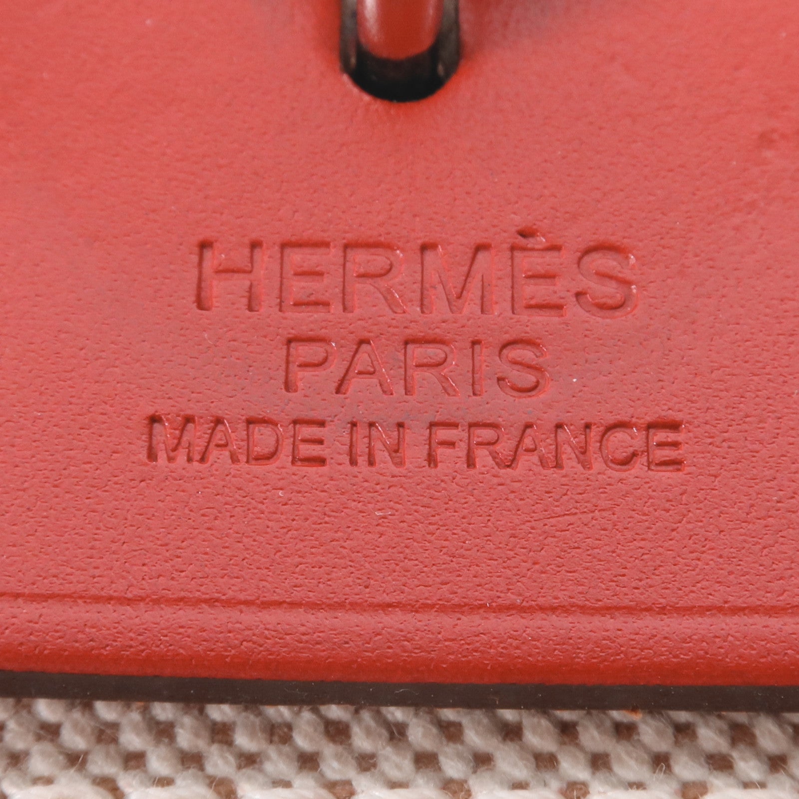 HERMES 塗層帆布Herbag PM銀扣手挽肩背兩用袋Rouge Casaque