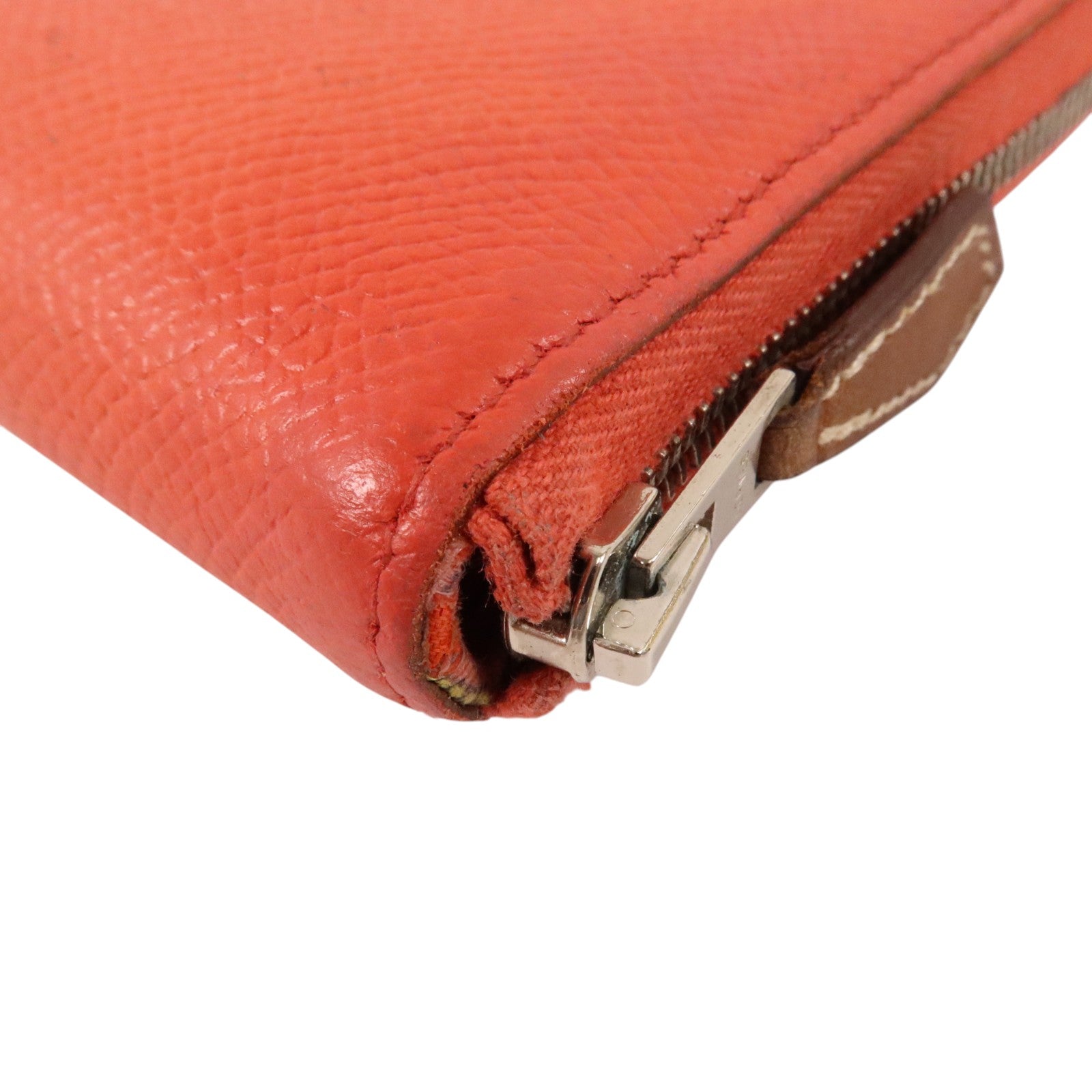 HERMES Epsom皮革Silk In Wallet銀扣長錢包Rose Jaipur