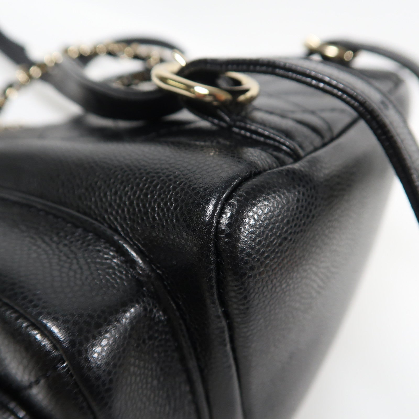 CHANEL 【激減優惠】羊皮皮革Duma Mini金扣背包黑色
