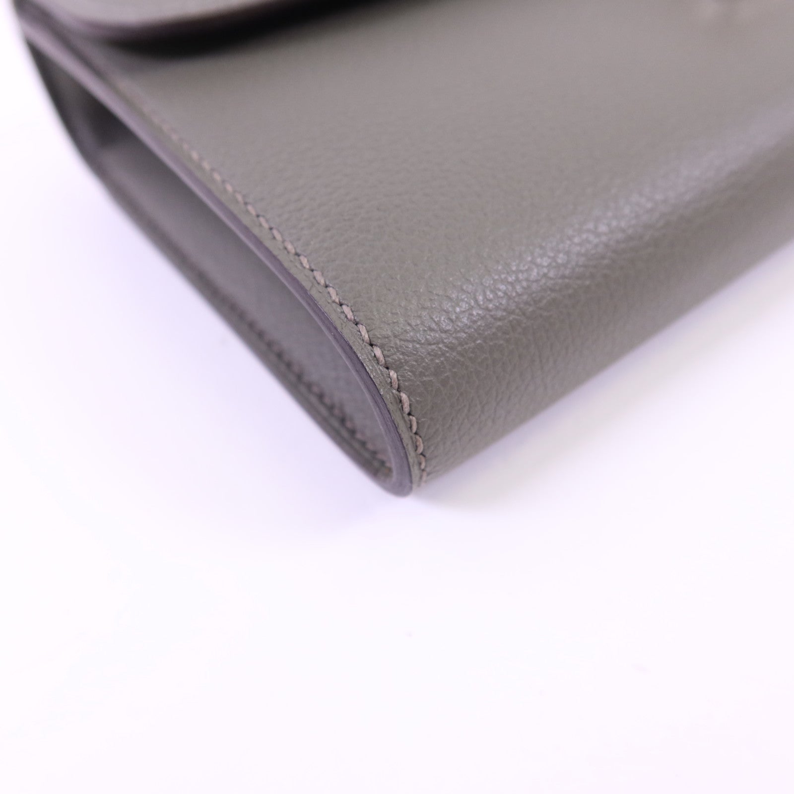 HERMES Evercolor皮革Constance To Go銀扣肩背袋Gris Meyer