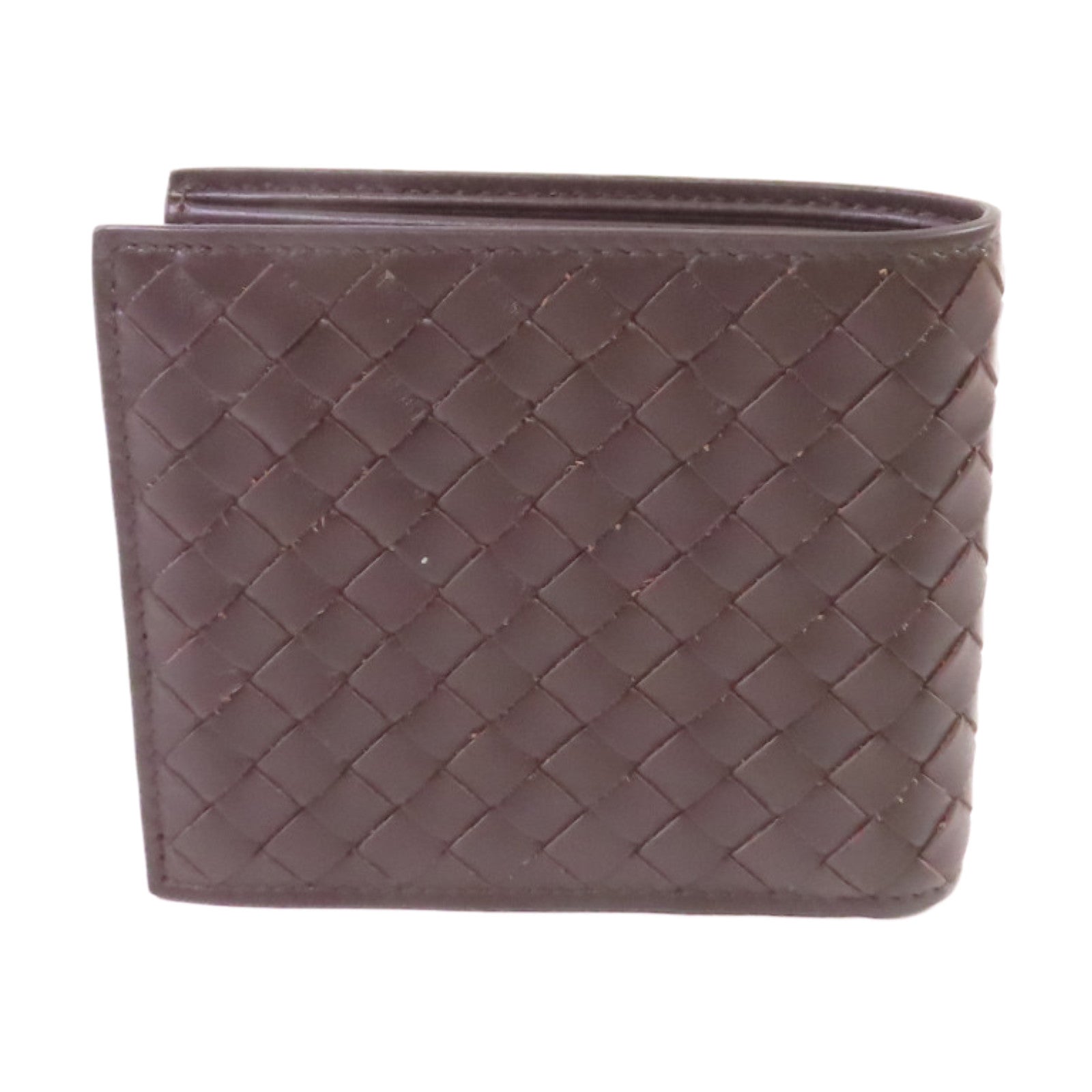 BOTTEGA VENETA 織紋皮革Short Wallet短錢包啡色