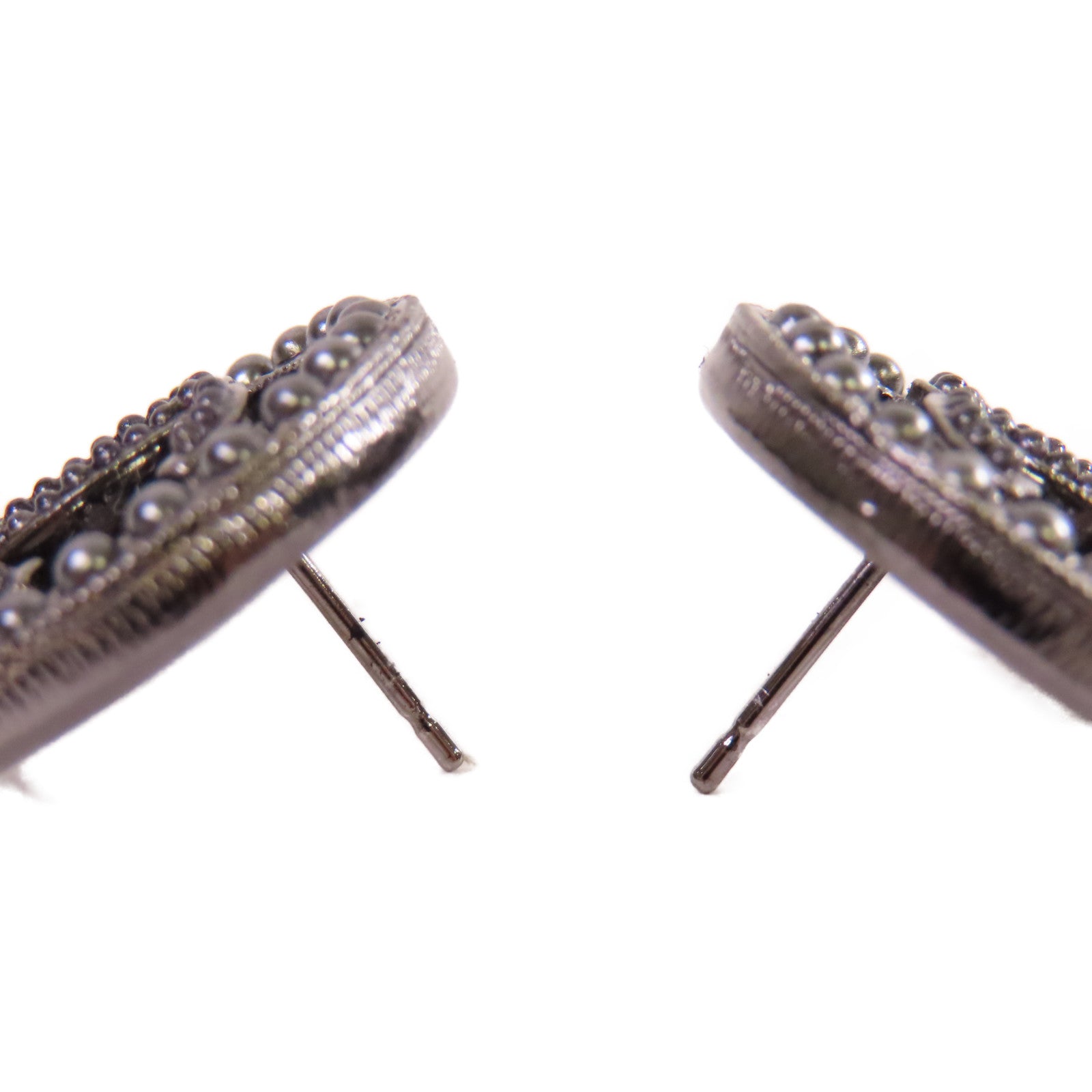CHANEL 金屬/仿珍珠CC Earrings耳環黑色