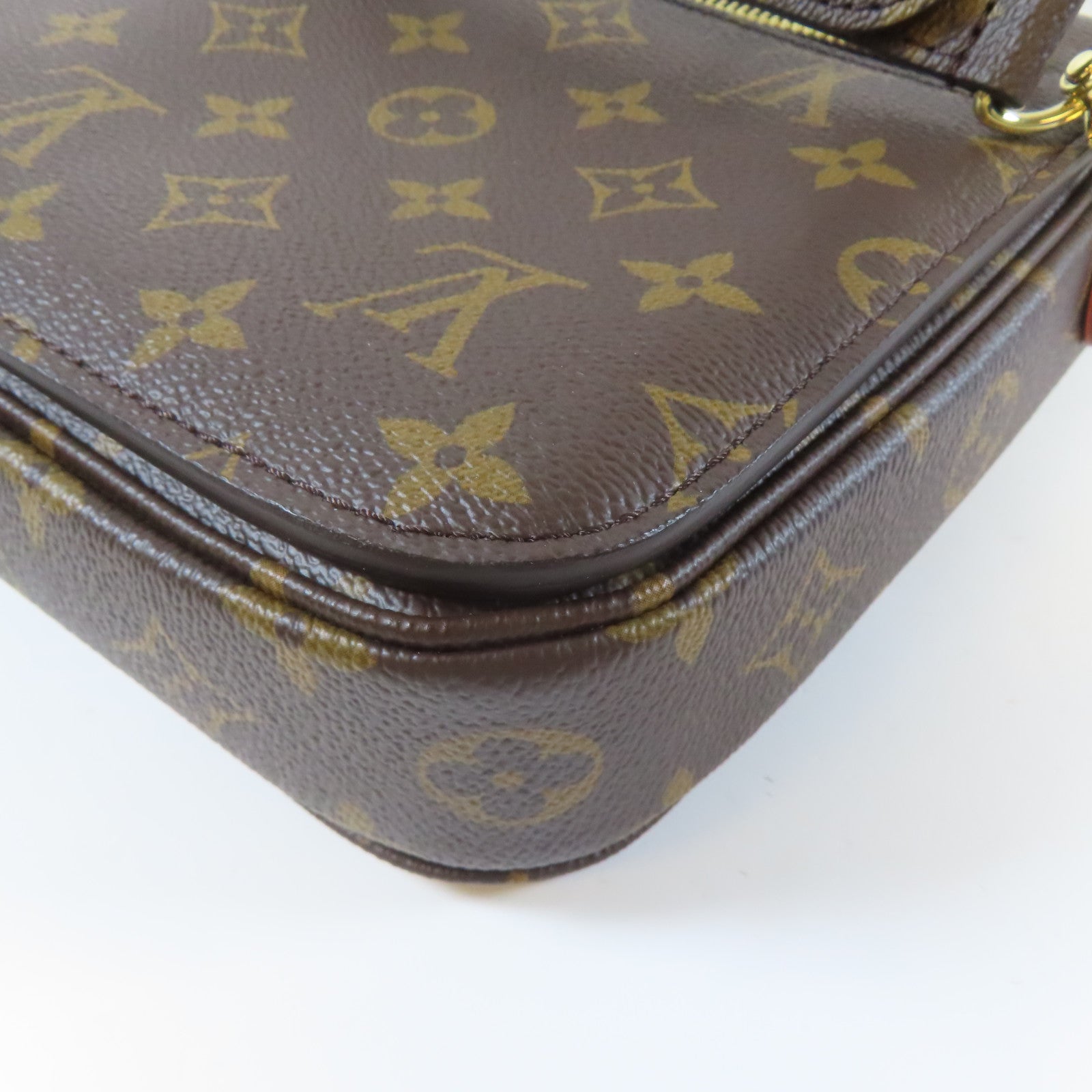 LOUIS VUITTON Monogram Pochette Metis金扣手挽肩背兩用袋啡色