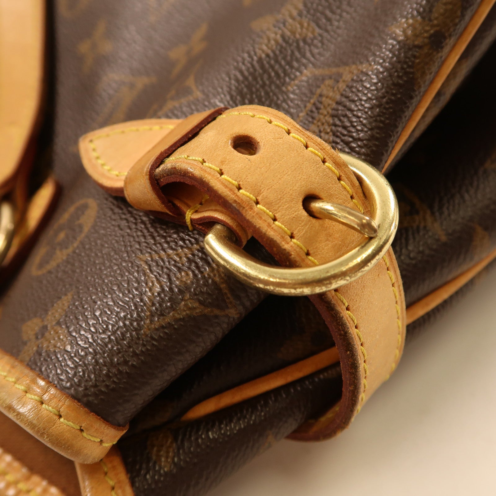 LOUIS VUITTON Monogram Batignolles Horizontal金扣肩背袋棕色