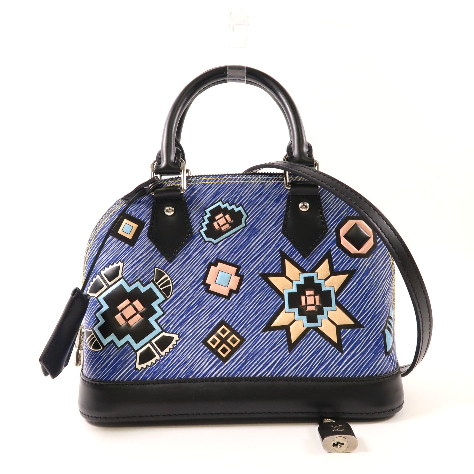 LOUIS VUITTON Epi Denim Alma BB銀扣手挽肩背兩用袋