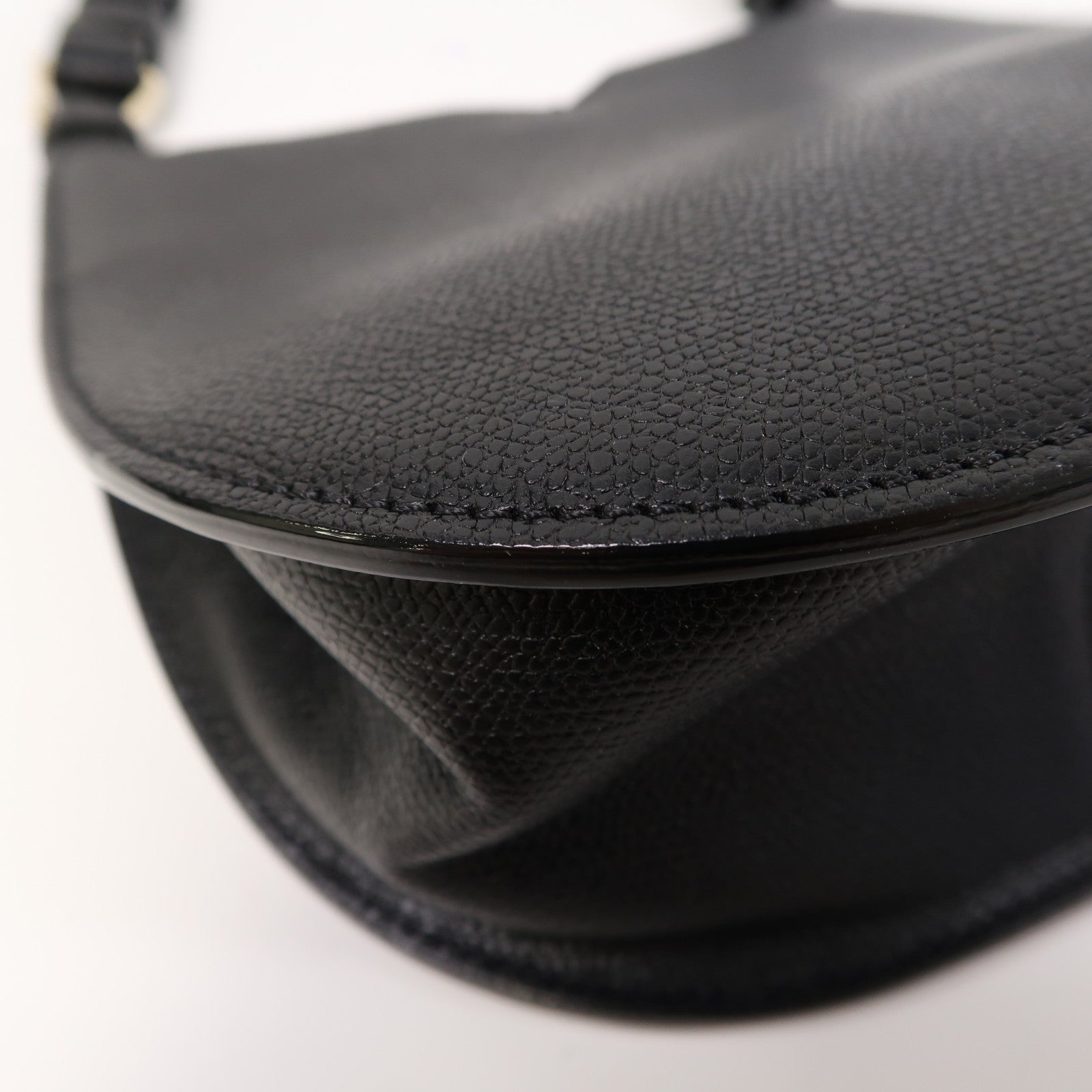SELECTION 【激減優惠】牛皮皮革Valextra Hobo Weekend Mini Bag金扣肩背袋黑色