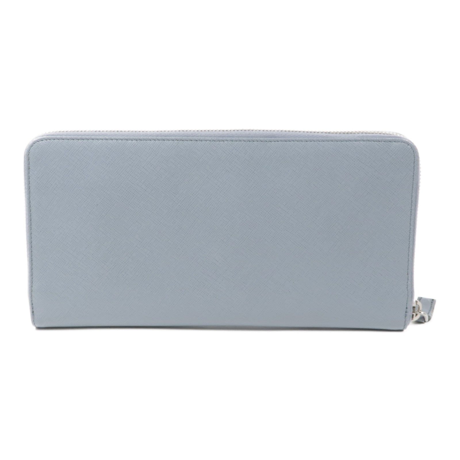 PRADA Saffiano皮革Long Wallet銀扣長錢包