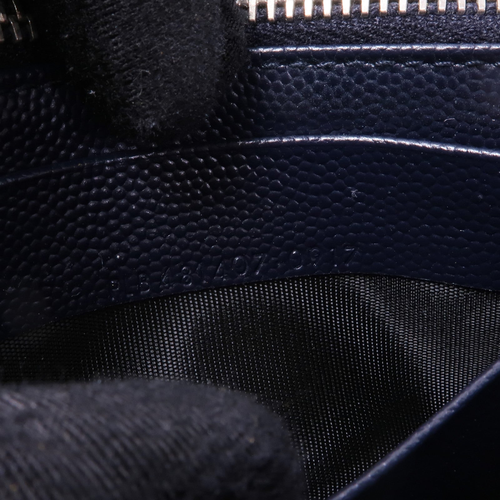 SAINT LAURENT 牛皮皮革Zipper Wallet銀扣長錢包