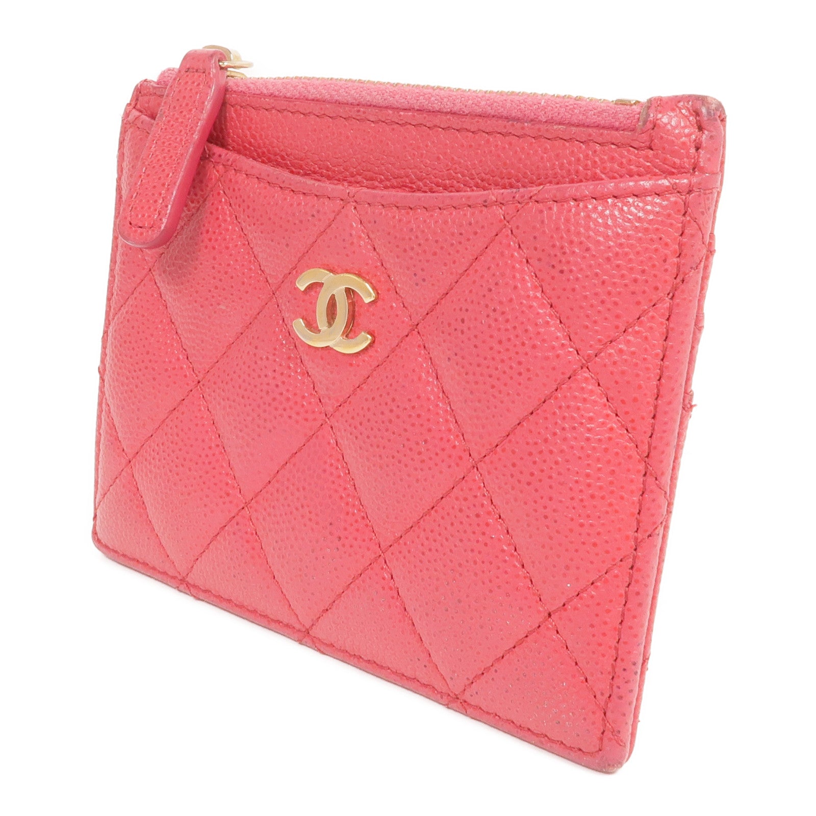 CHANEL 牛皮皮革Card Case金扣卡片套