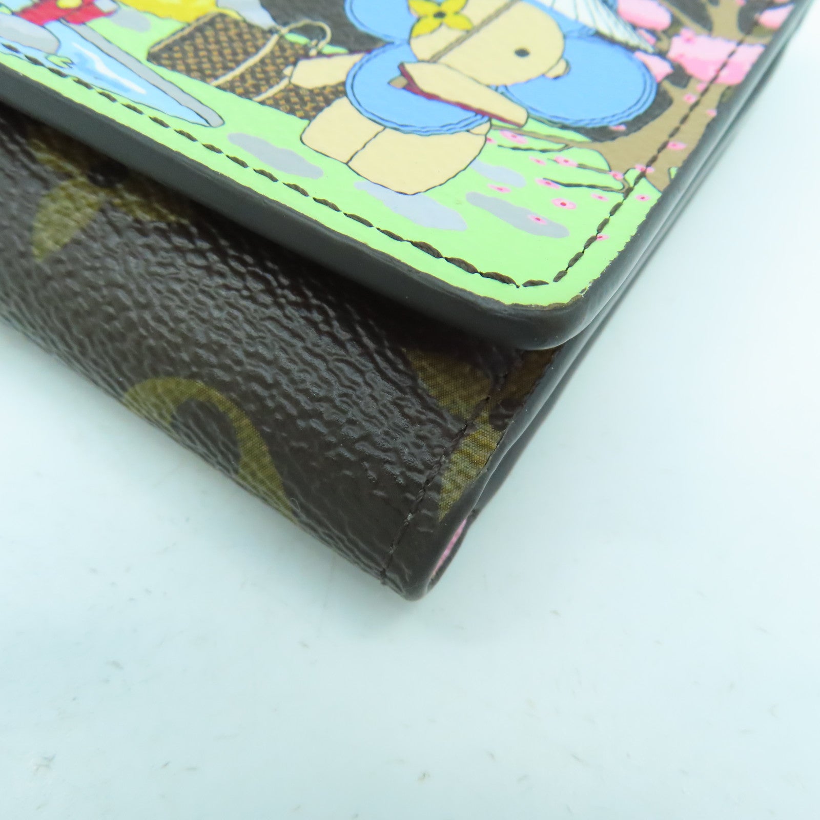 LOUIS VUITTON 【激減優惠】Monogram Wallet金扣錢包啡色/粉紅色