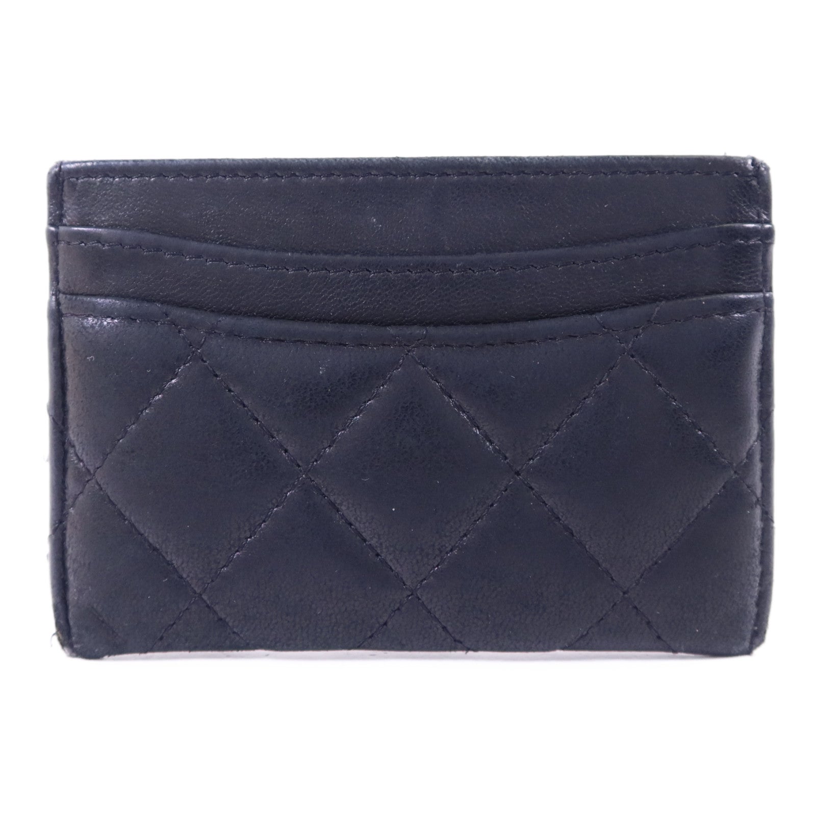 CHANEL 羊皮皮革Card Case銀扣卡片套