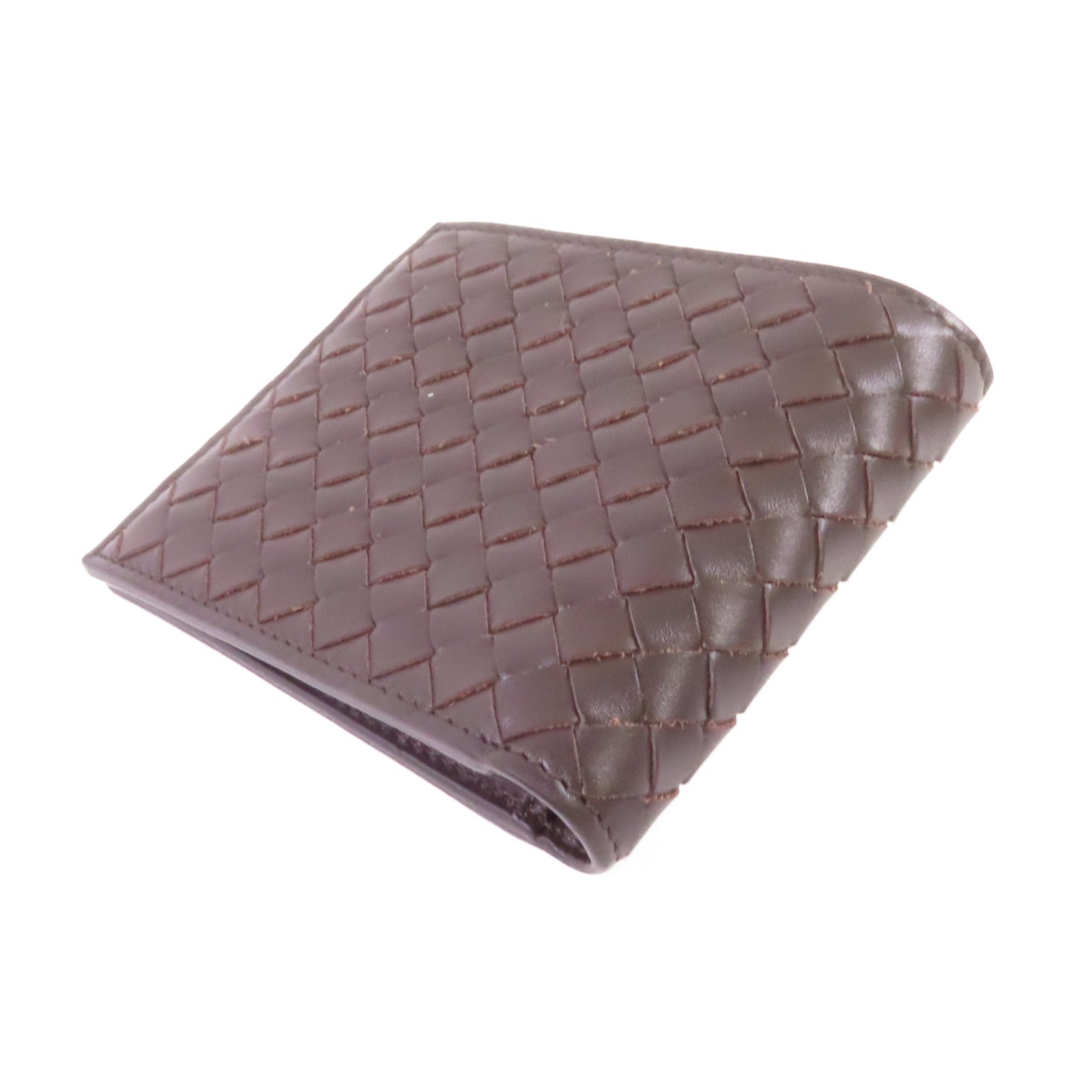 BOTTEGA VENETA 織紋皮革Short Wallet短錢包啡色