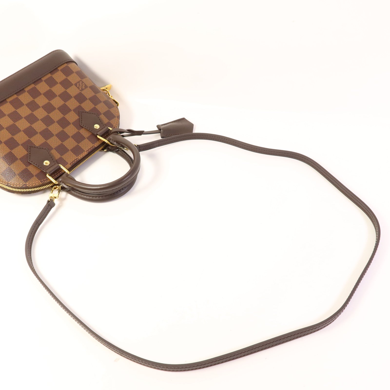 LOUIS VUITTON Damier Alma BB金扣手挽肩背兩用袋