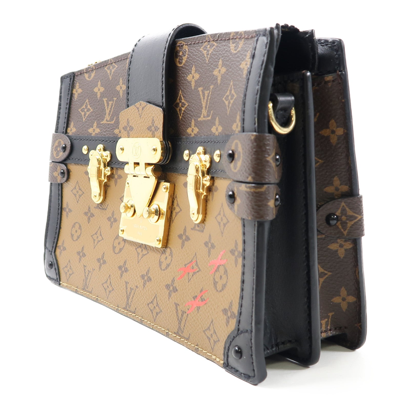 LOUIS VUITTON (PRICE DOWN) LV GHW Trunk Clutch Shoulder Bag M43596 Monogram Brown