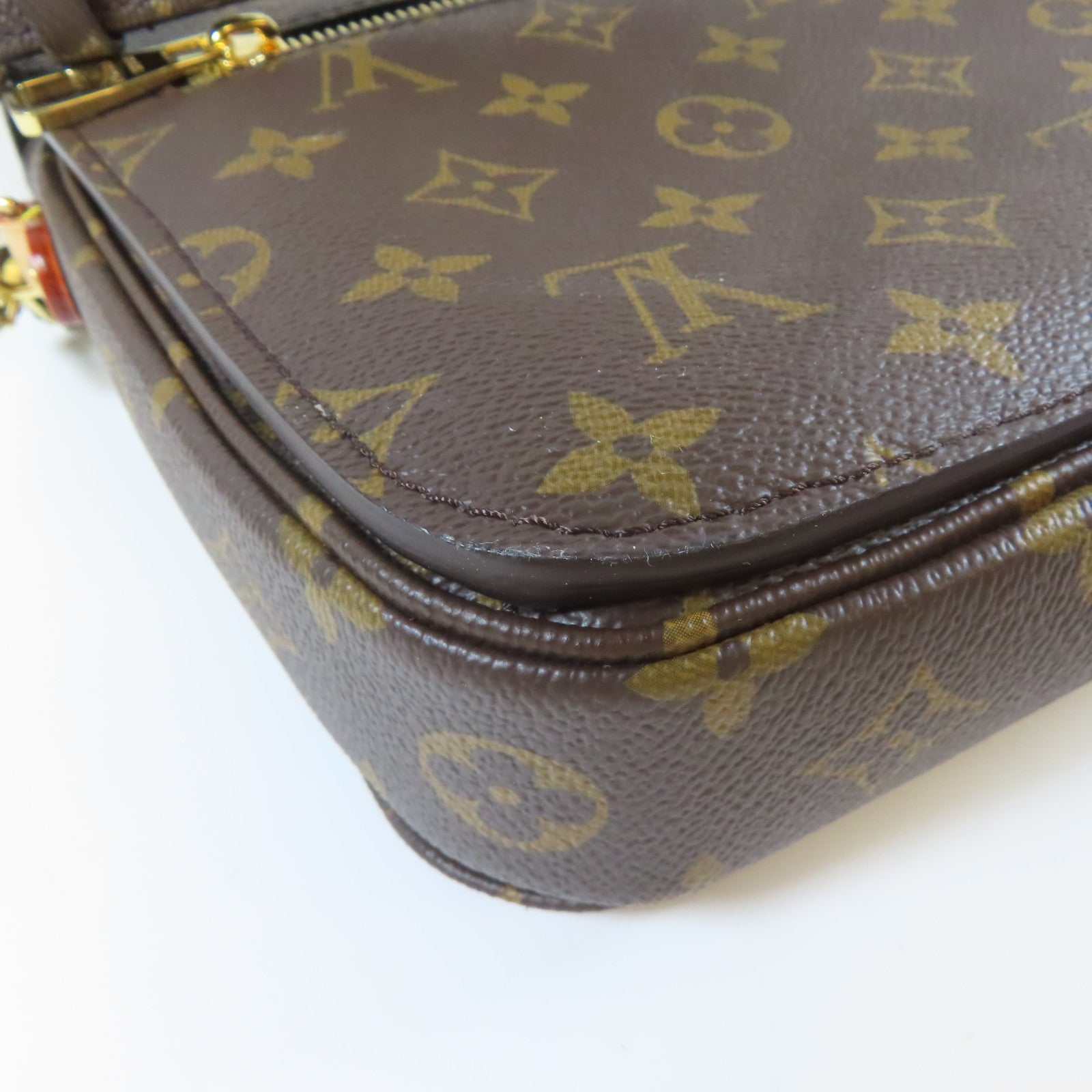LOUIS VUITTON Monogram Pochette Metis金扣手挽肩背兩用袋啡色