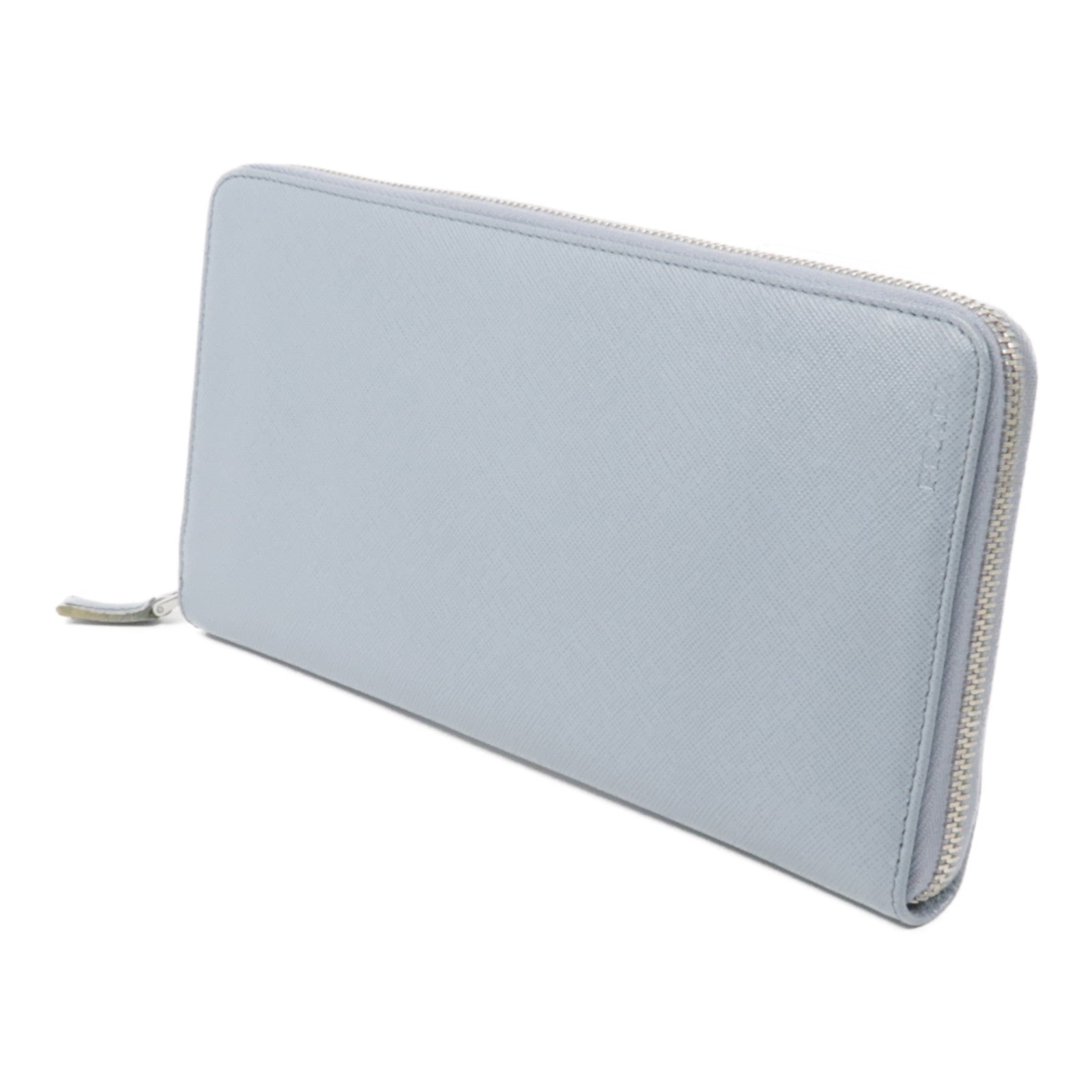 PRADA Saffiano皮革Long Wallet銀扣長錢包