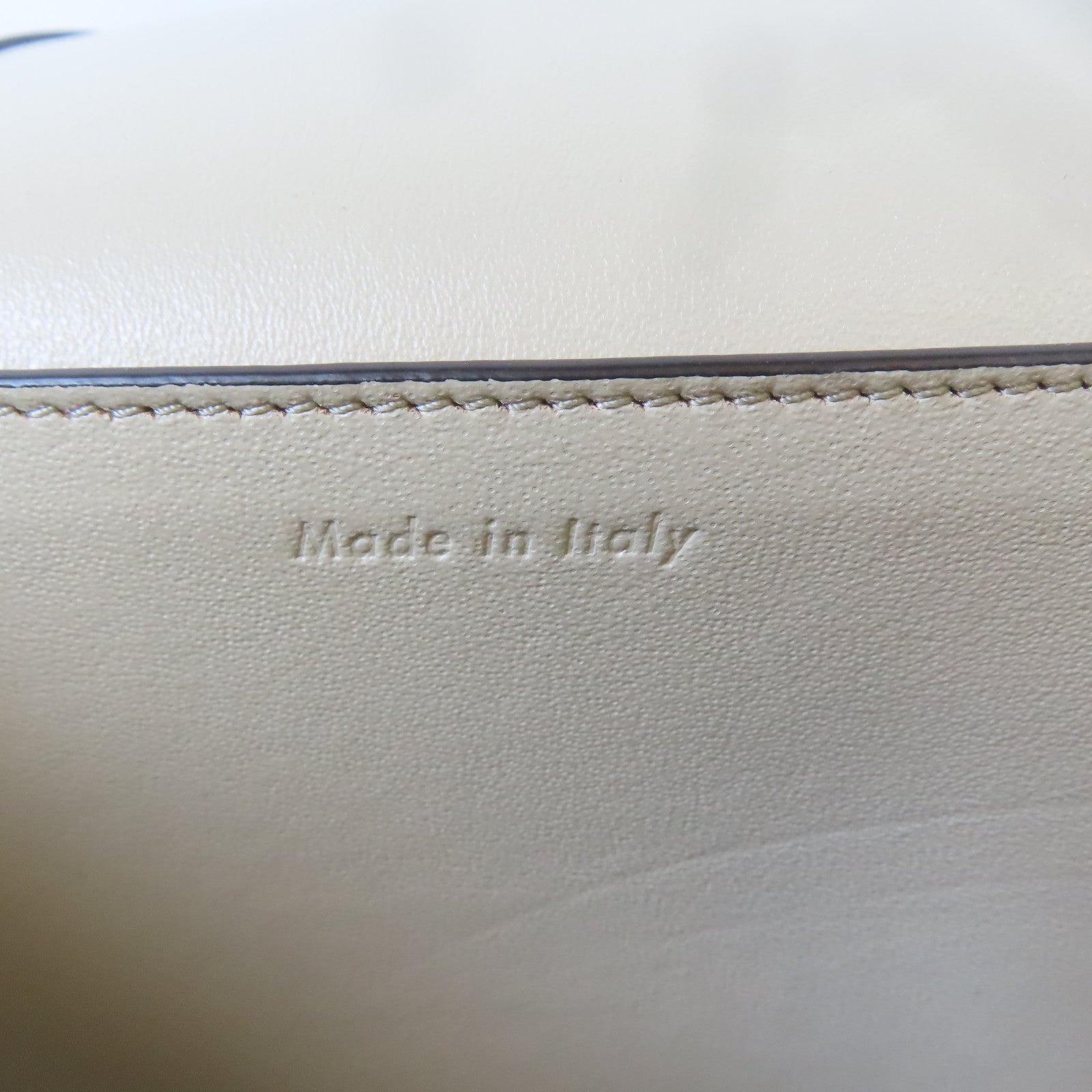 CELINE 牛皮皮革Shoulder Bag金扣肩背袋藍色/米色