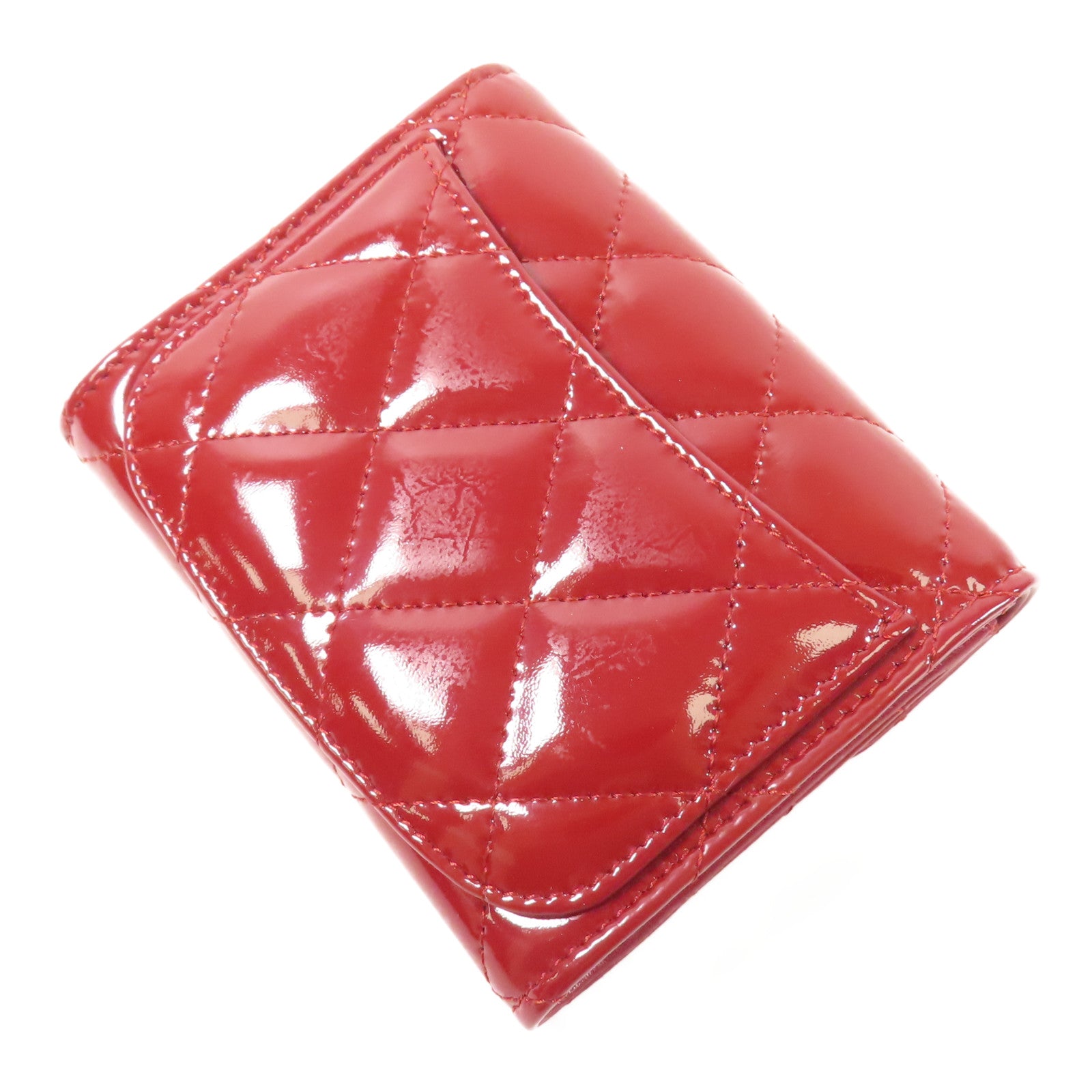 CHANEL 漆皮皮革Card Case銀扣卡片套